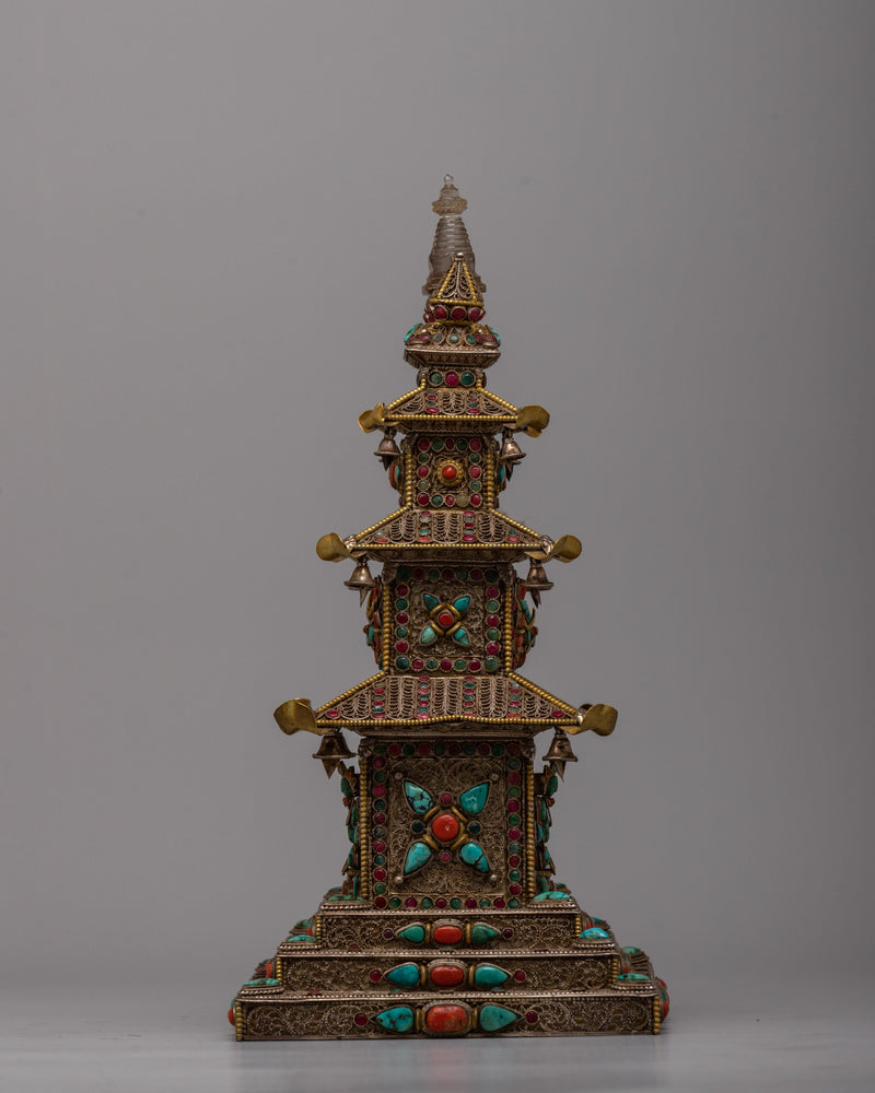 Stupa Temple Statue | Enhance Your Space with Spiritual Grace