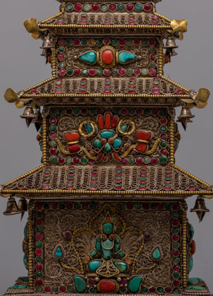 Stupa Temple Statue | Enhance Your Space with Spiritual Grace
