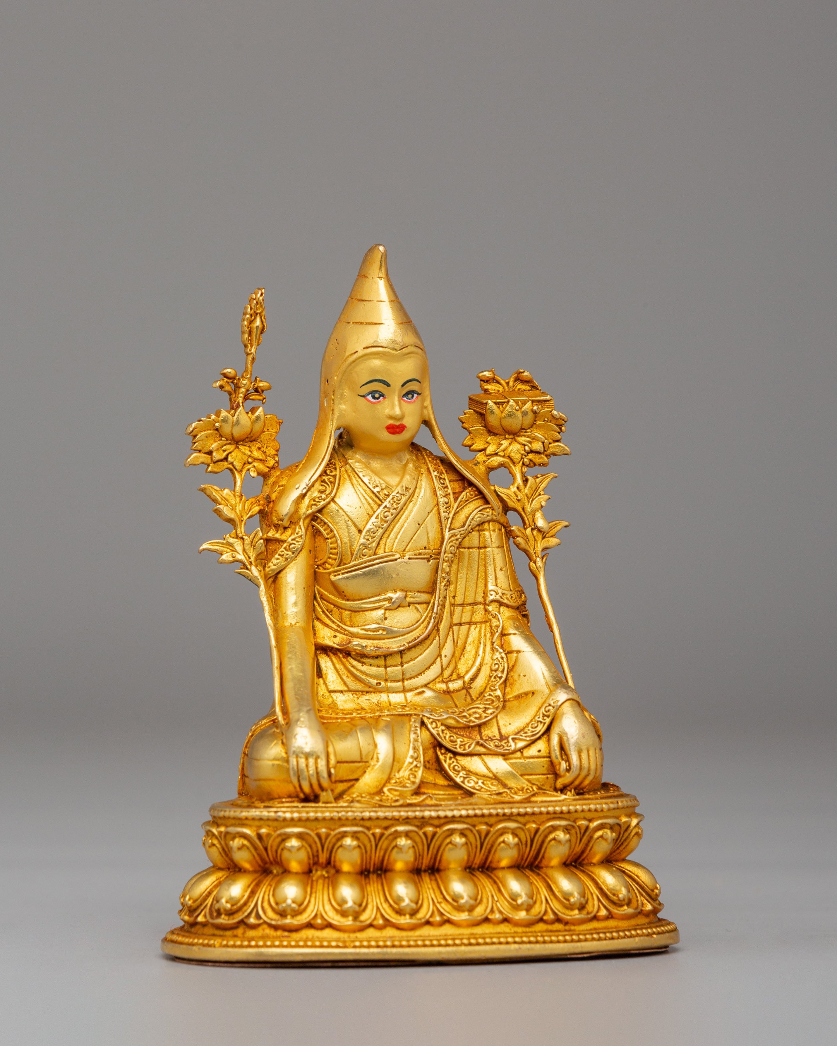 Tibetan Longchenpa Statue | Sacred Buddhist Altar Sculpture