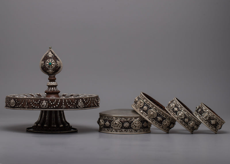 TIbetan Mandala Plate Set | Centerpieces for Mindful Reflection and Meditation