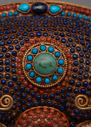Copper Lakhe Mask | Handcrafted Artistry for Displays