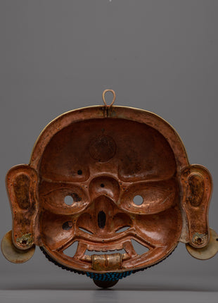 Copper Lakhe Mask | Handcrafted Artistry for Displays