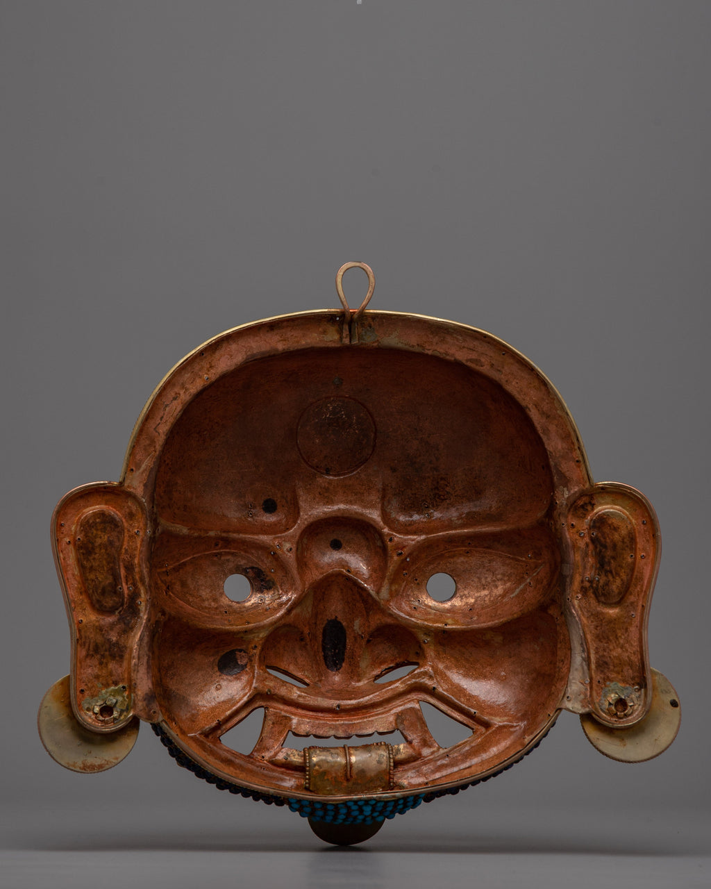 Mask Rackee Copper Lakhe Mask | Handcrafted Artistry for Displays