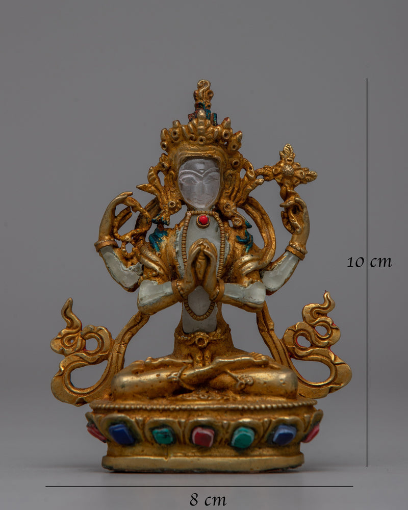 Four Arm Chenrezig Statue | Tibetan Deity of Divine Compassion