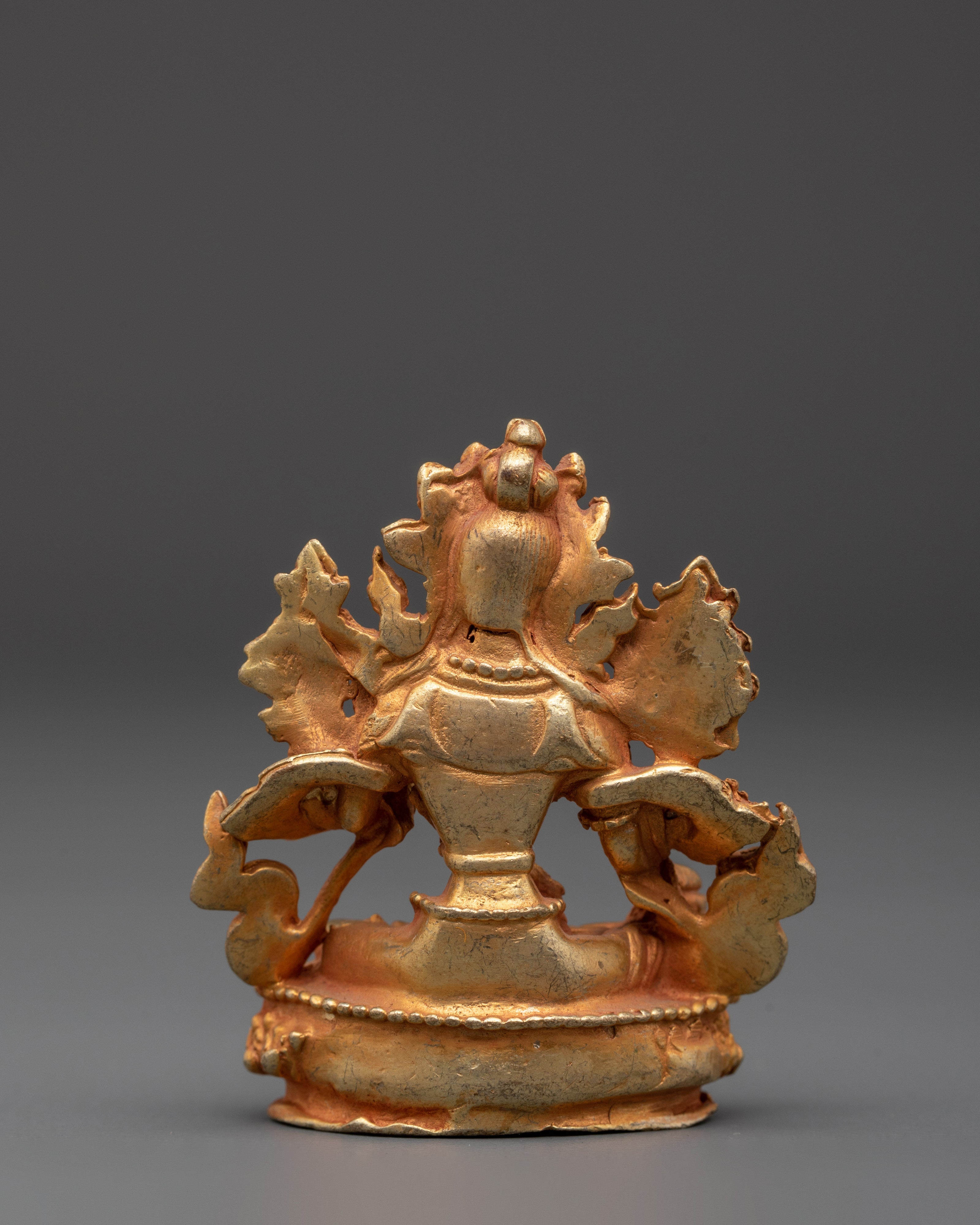 Handcrafted Drolkar Statue | Copper Gold Plated White Tara