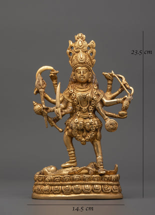 Handcrafted Brass Mahakali Statue | Tantric Deity Idol for Transformation