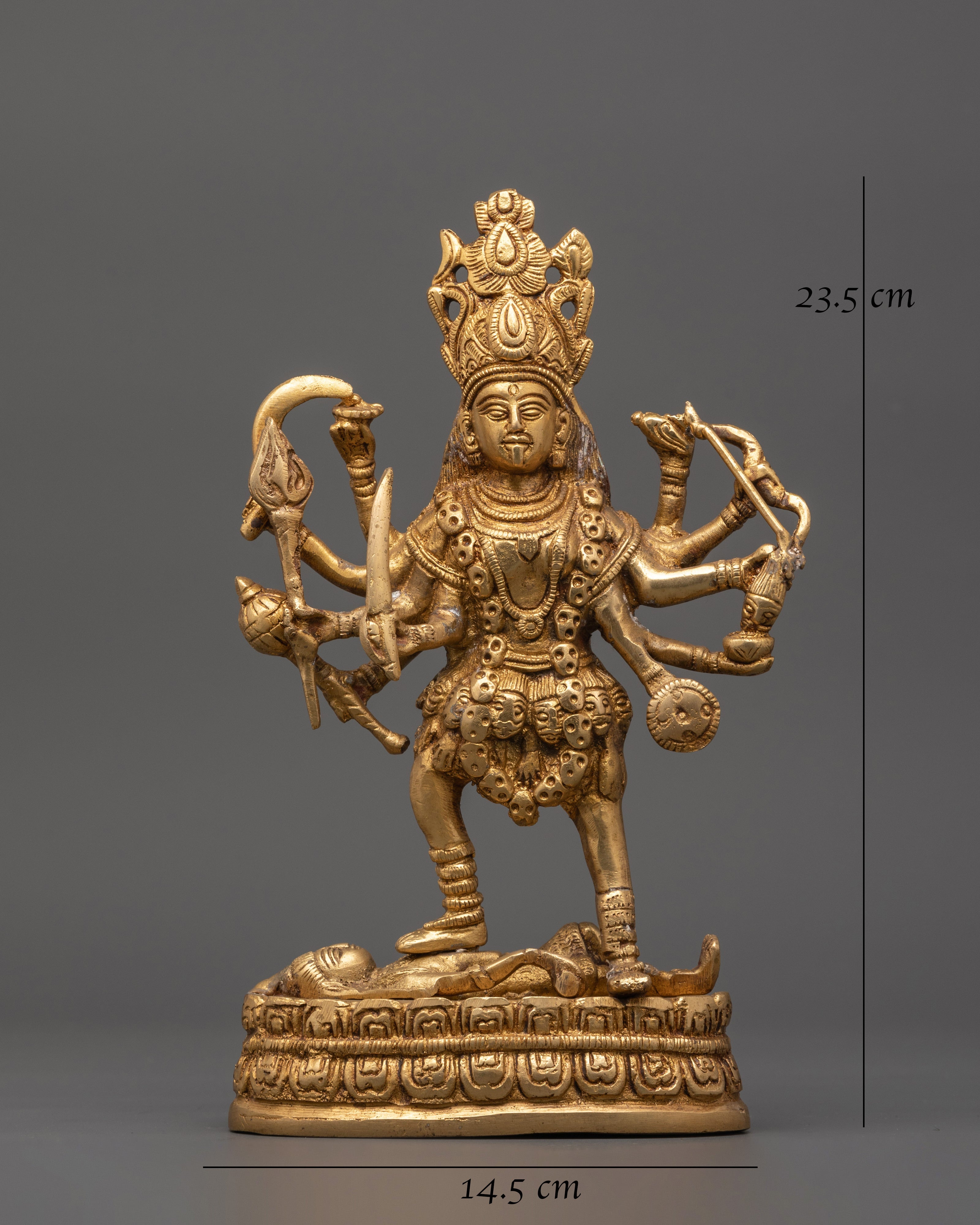 Handcrafted Brass Mahakali Statue | Tantric Deity Idol for Transformation