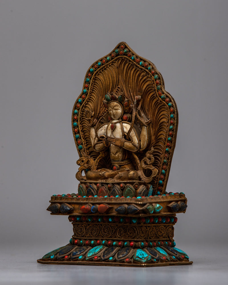 4 Arms Chenrezig Buddha Statue | Intricately Crafted to Embody the Boundless Compassion