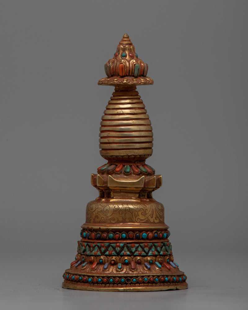 Buddhist Copper Kadampa Stupa | Channeling the Wisdom and Serenity of Buddhist Tradition