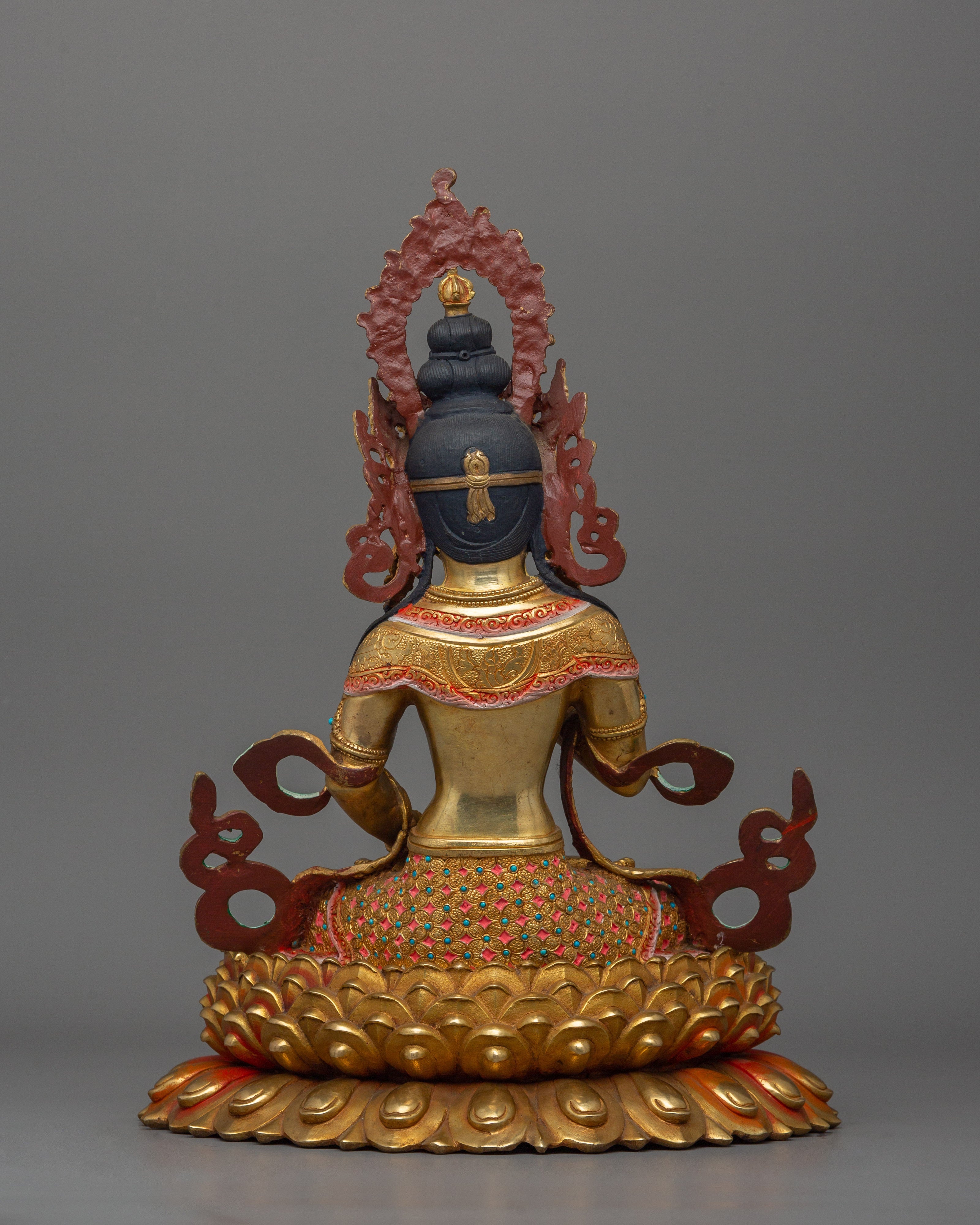 Vajrasattva With Beautiful Handcarved Gemstones Statue | Traditional Artwork