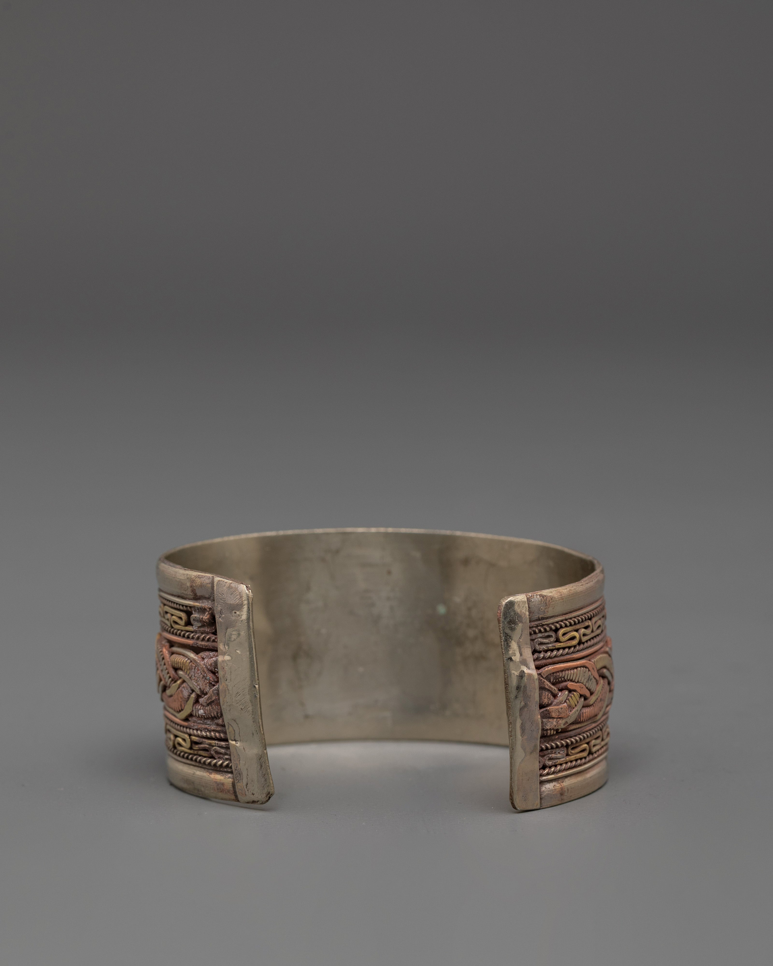 Traditional Himalayan Cuff Bracelet | Copper Brass Metal Jewelry