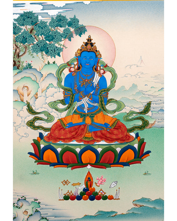 Vajradhara Buddha Thangka | Hand Painted Tibetan Art