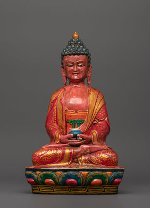 Amitabha Buddha Wooden Statue