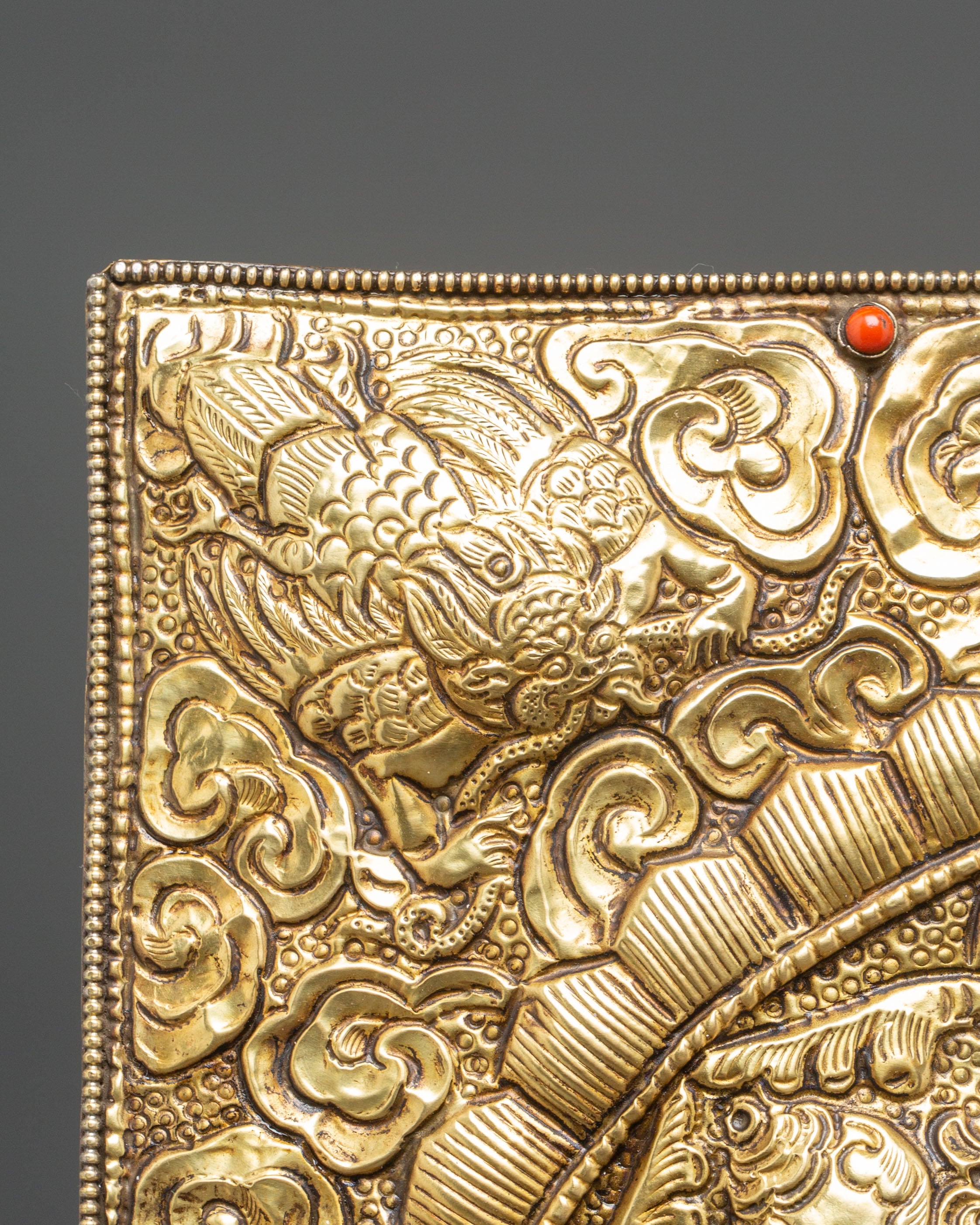 Tibetan Auspicious Symbol Wall Hanging | Handcrafted Brass Buddhist Art