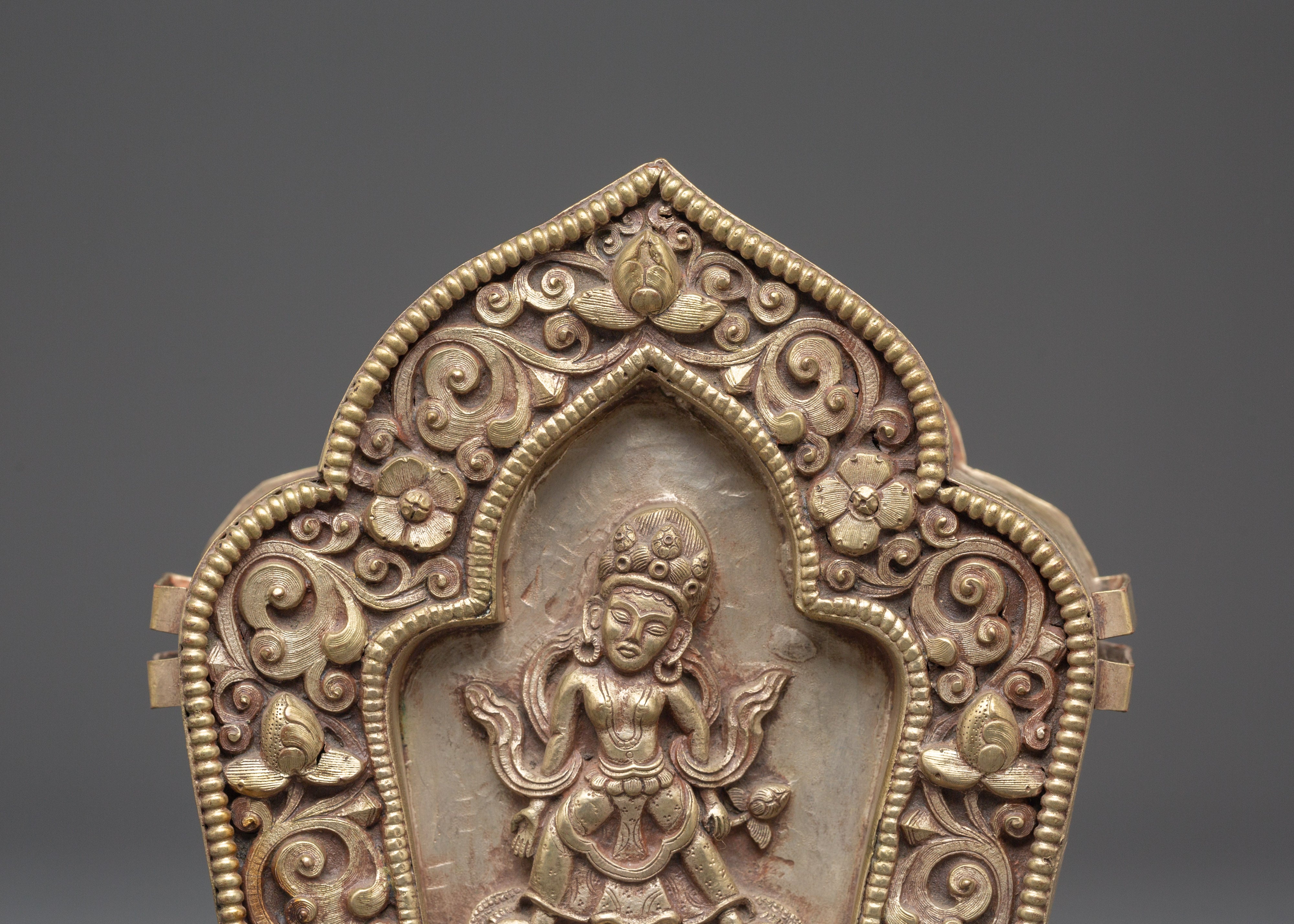 Sacred Protection Ghau Box | Copper & Silver Plated with Divine Deity Motif