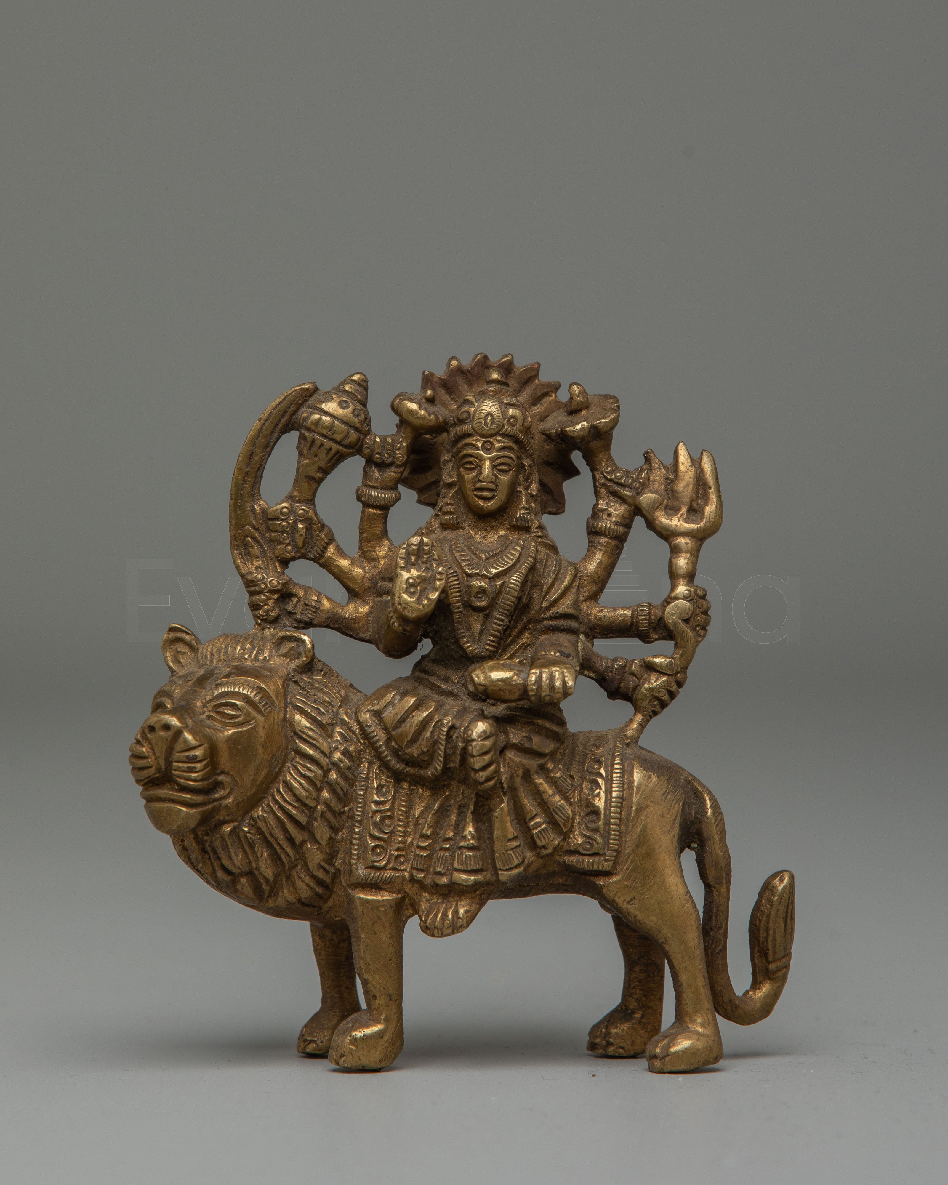 Handmade Brass Durga : Statue Symbol of Protection