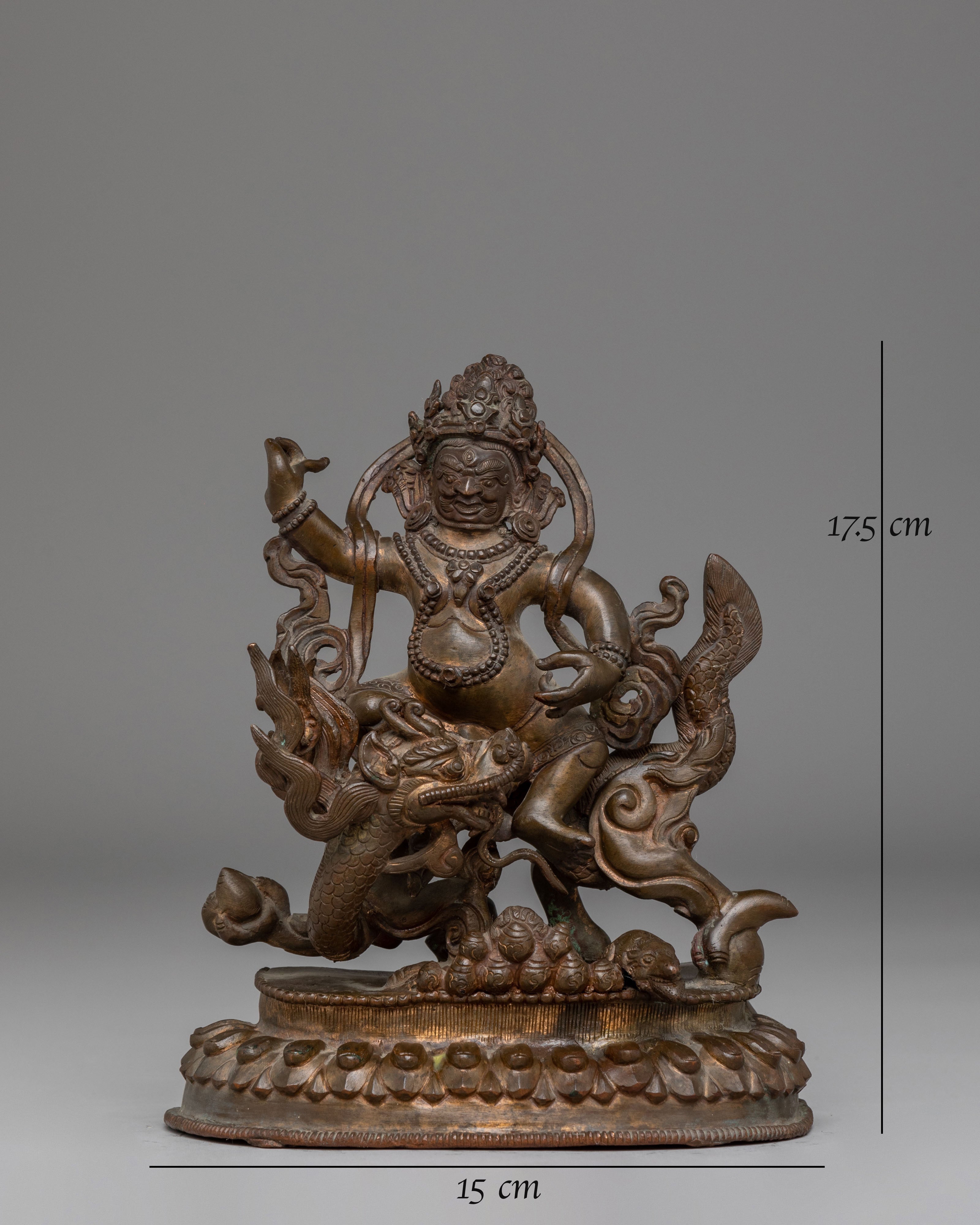 Sacred Buddhist Wealth Icon White Dzambhala Statue | Ideal for Decor