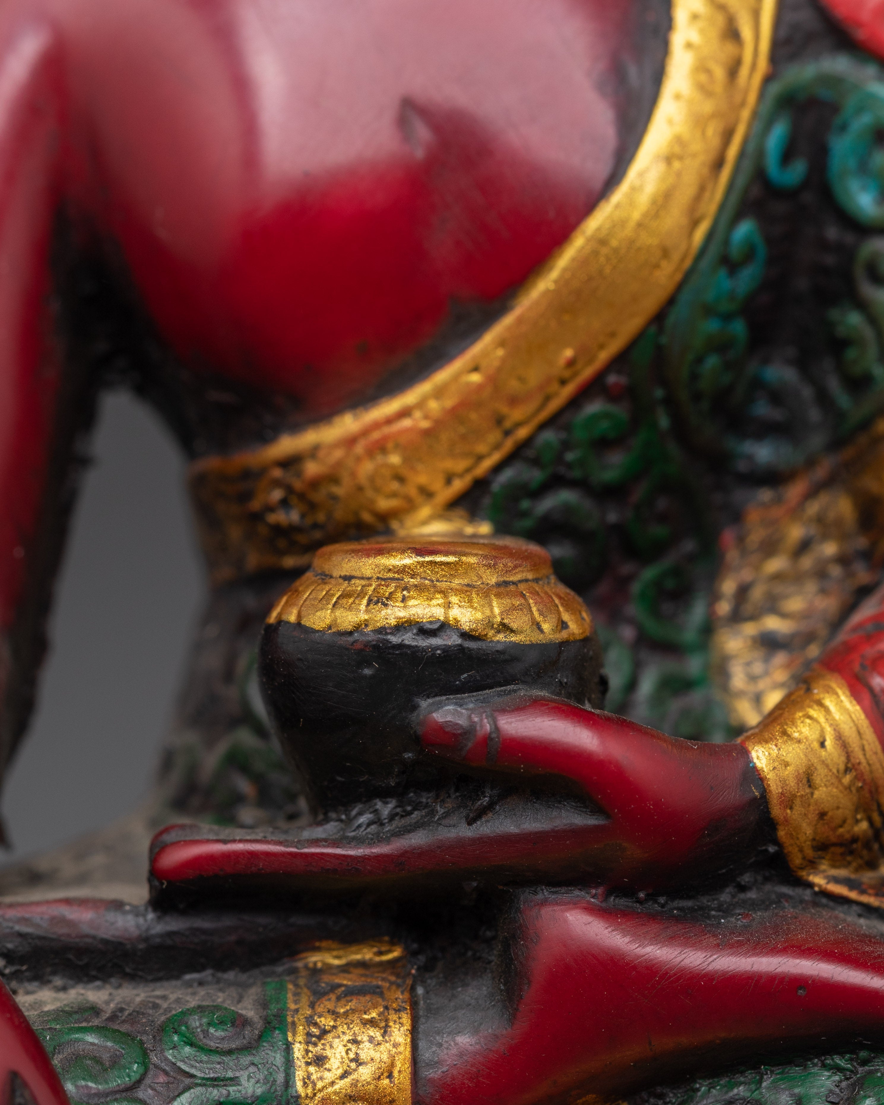 Tibetan Shakyamuni Buddha Sculpture | Handcrafted Ceramic Buddha Statue