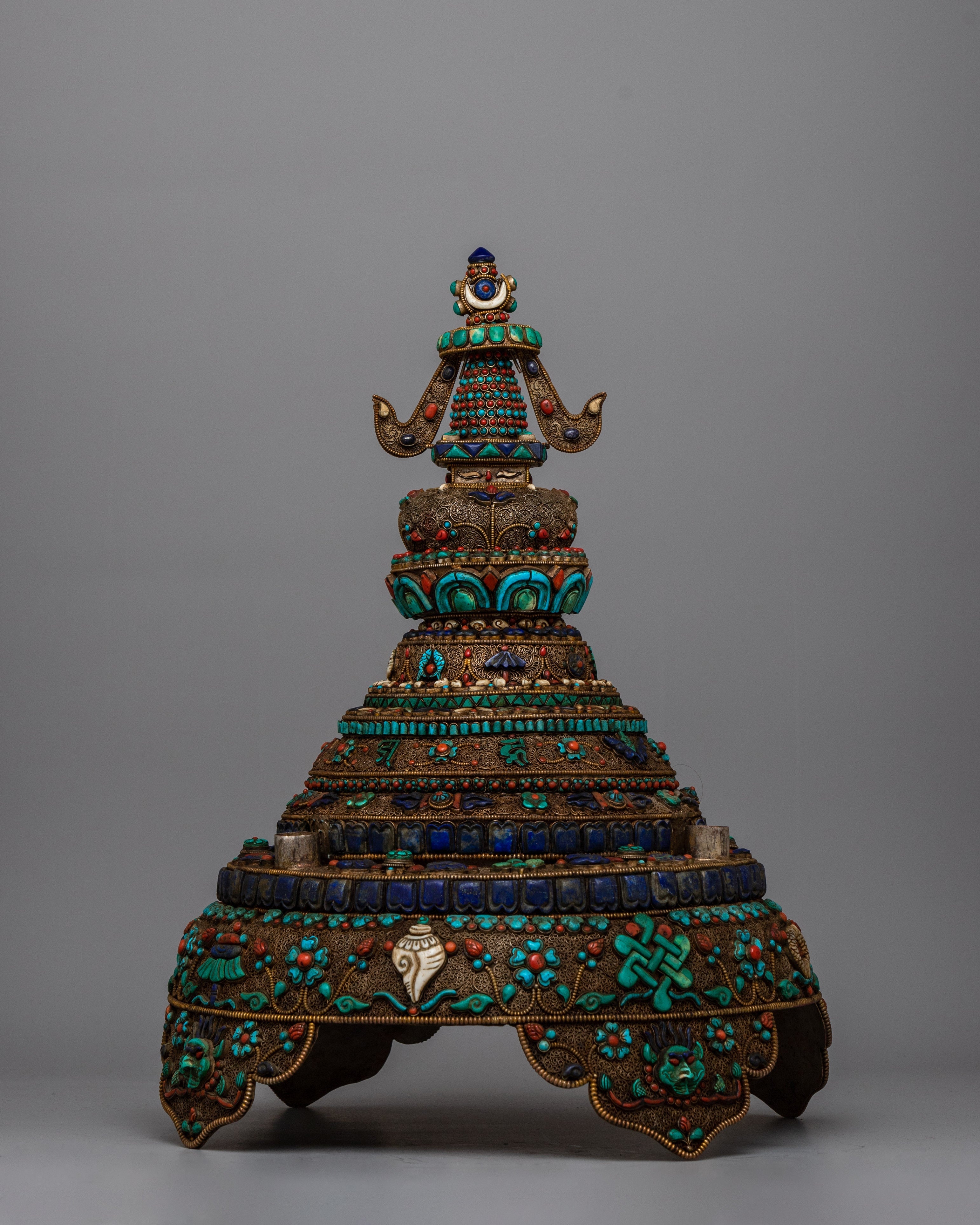 Premium Copper Stupa | Masterfully Crafted to Reflect the Divine Wisdom of Buddhist Tradition