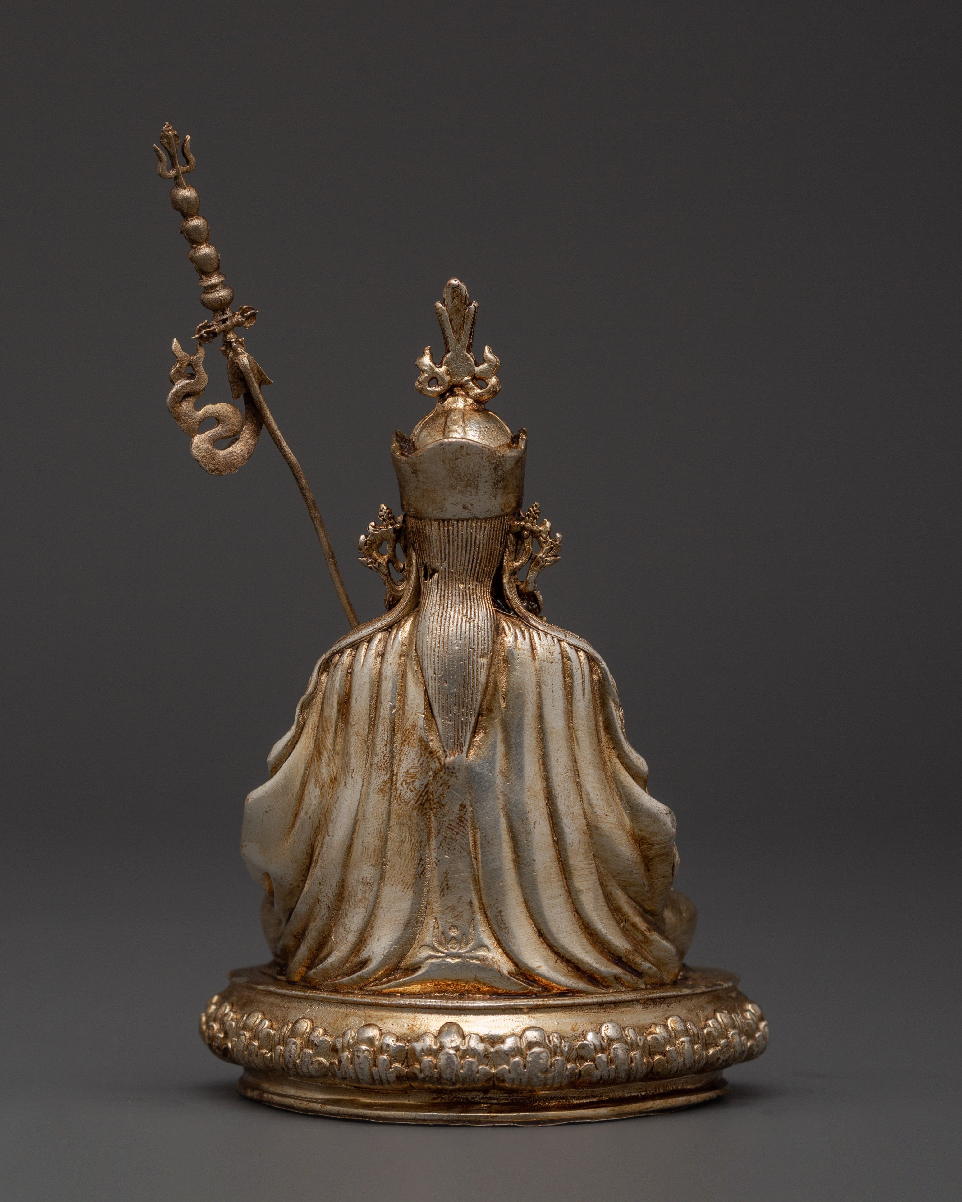 Silver Plated Guru Tsokye Dorje Statue | Spiritual Practice