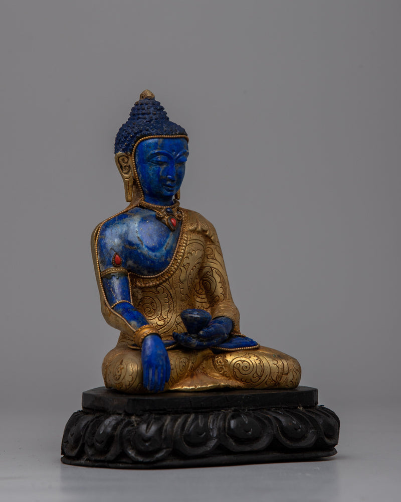 Shakyamui Lapis Lazuli Buddha Statue | Crafted from Lapis Lazuli, Radiating Peace and Wisdom