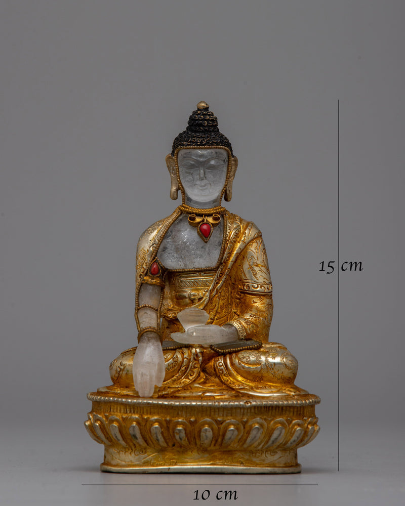 Shakyamuni Crystal Buddha Statue | Crafted from Crystal, Radiating Peace and Wisdom in Buddhist Tradition