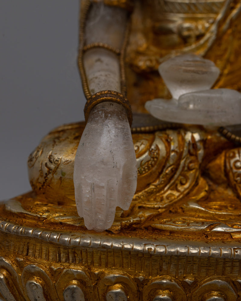 Shakyamuni Crystal Buddha Statue | Crafted from Crystal, Radiating Peace and Wisdom in Buddhist Tradition