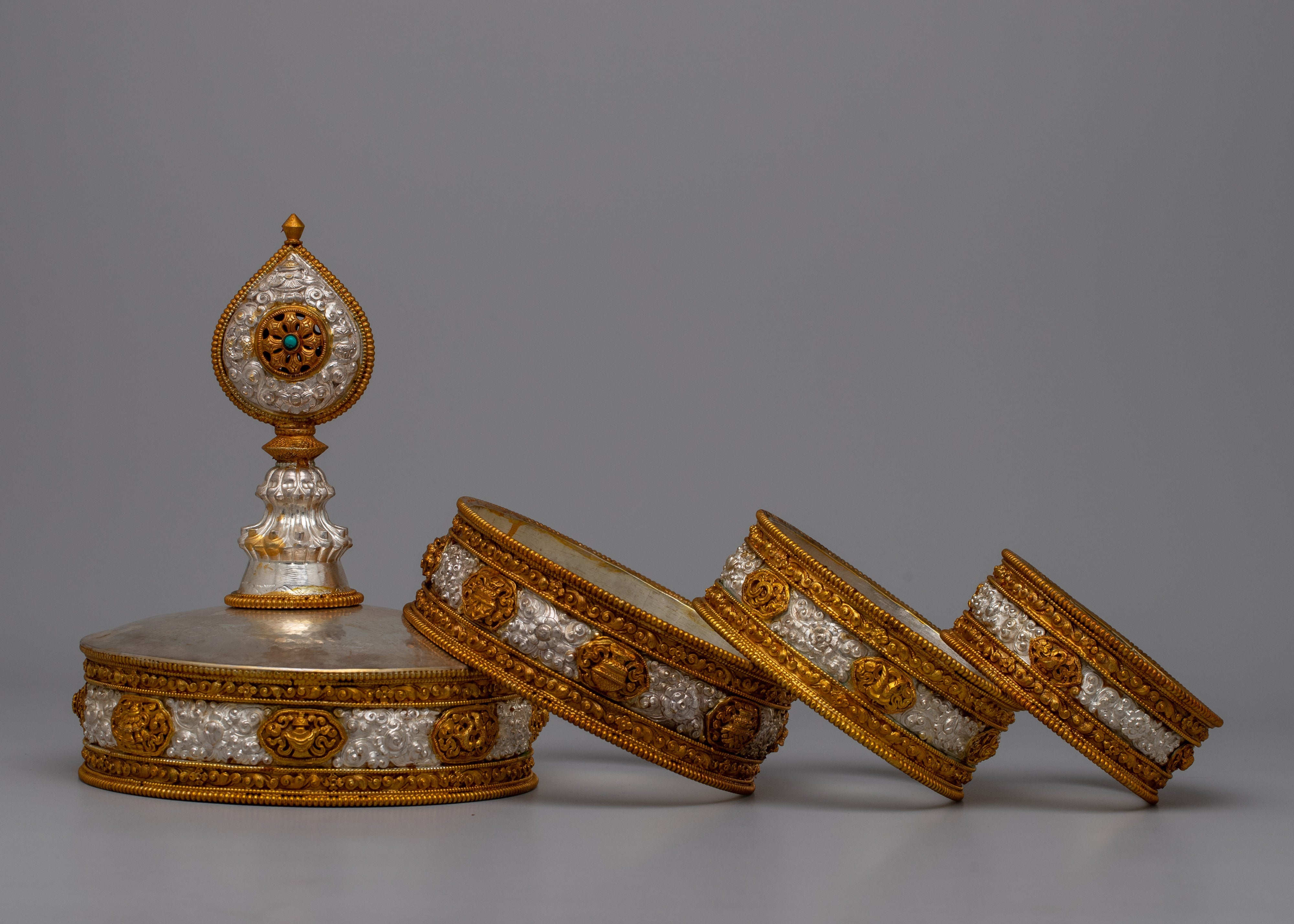 Tibetan Set Mandala | Tibetan Rice Offering Prayer Alter ...