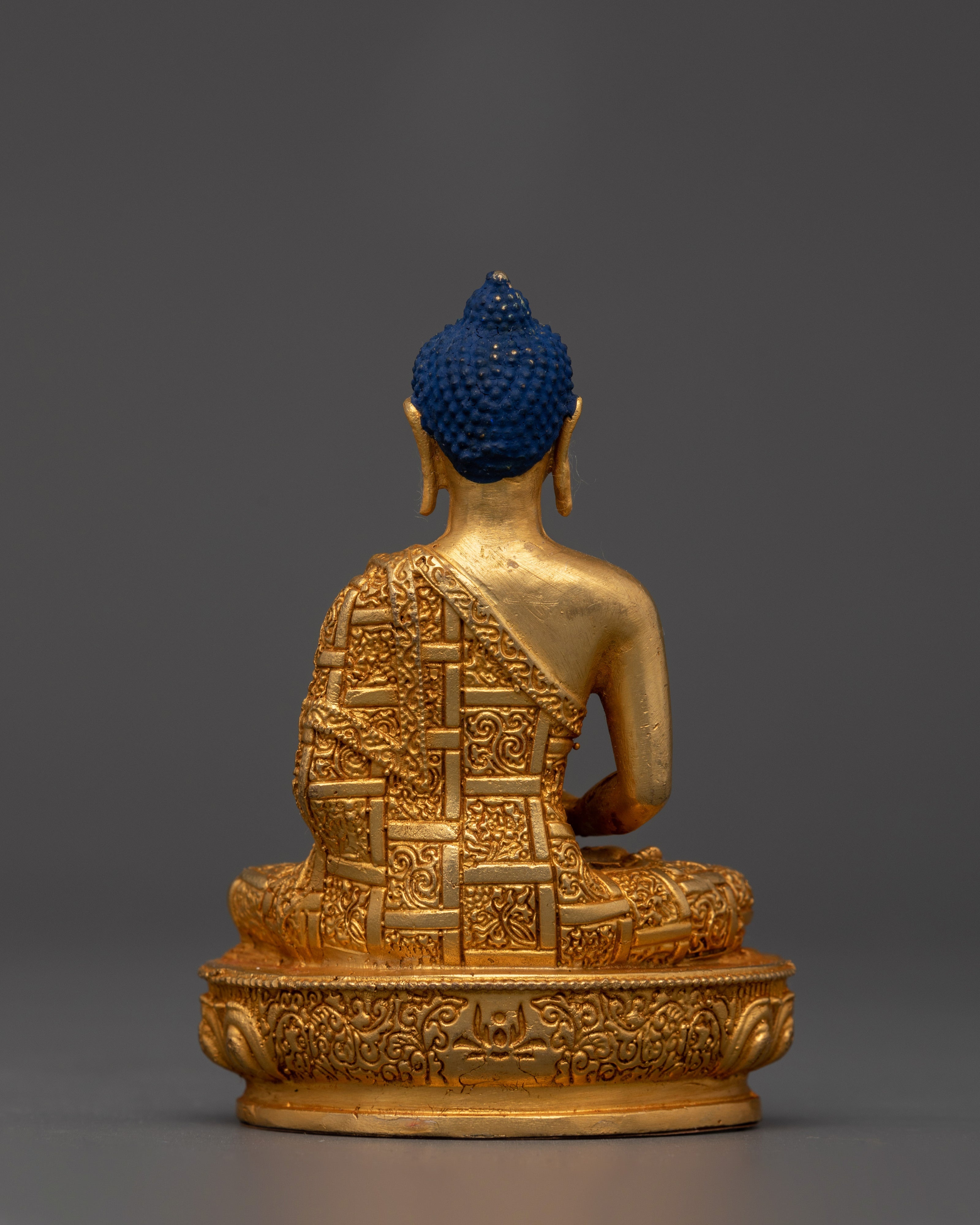 Amitabha Buddha Offering Bowl Statue | Handcrafted Copper with Gold Plating