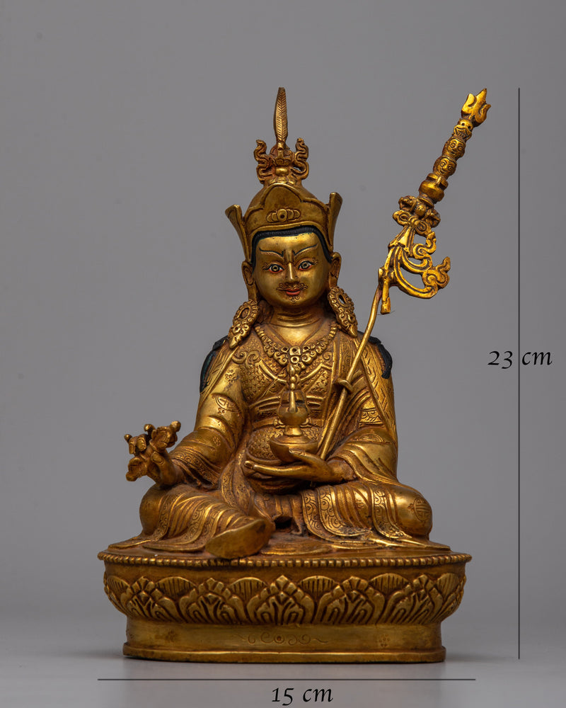 Statue of Guru Rinpoche | Handmade Figurine for Meditation Space