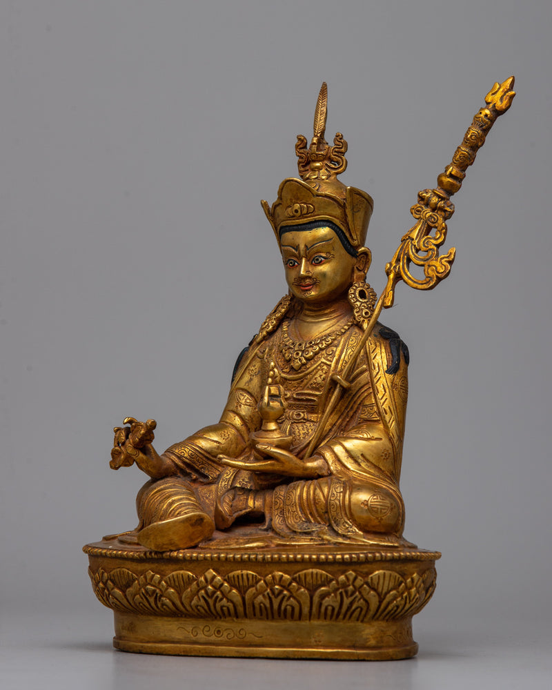 Statue of Guru Rinpoche | Handmade Figurine for Meditation Space