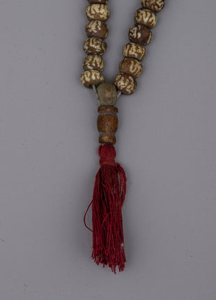 White Bone Mala Beads | Handcrafted Tibetan Buddhist Meditation Necklace