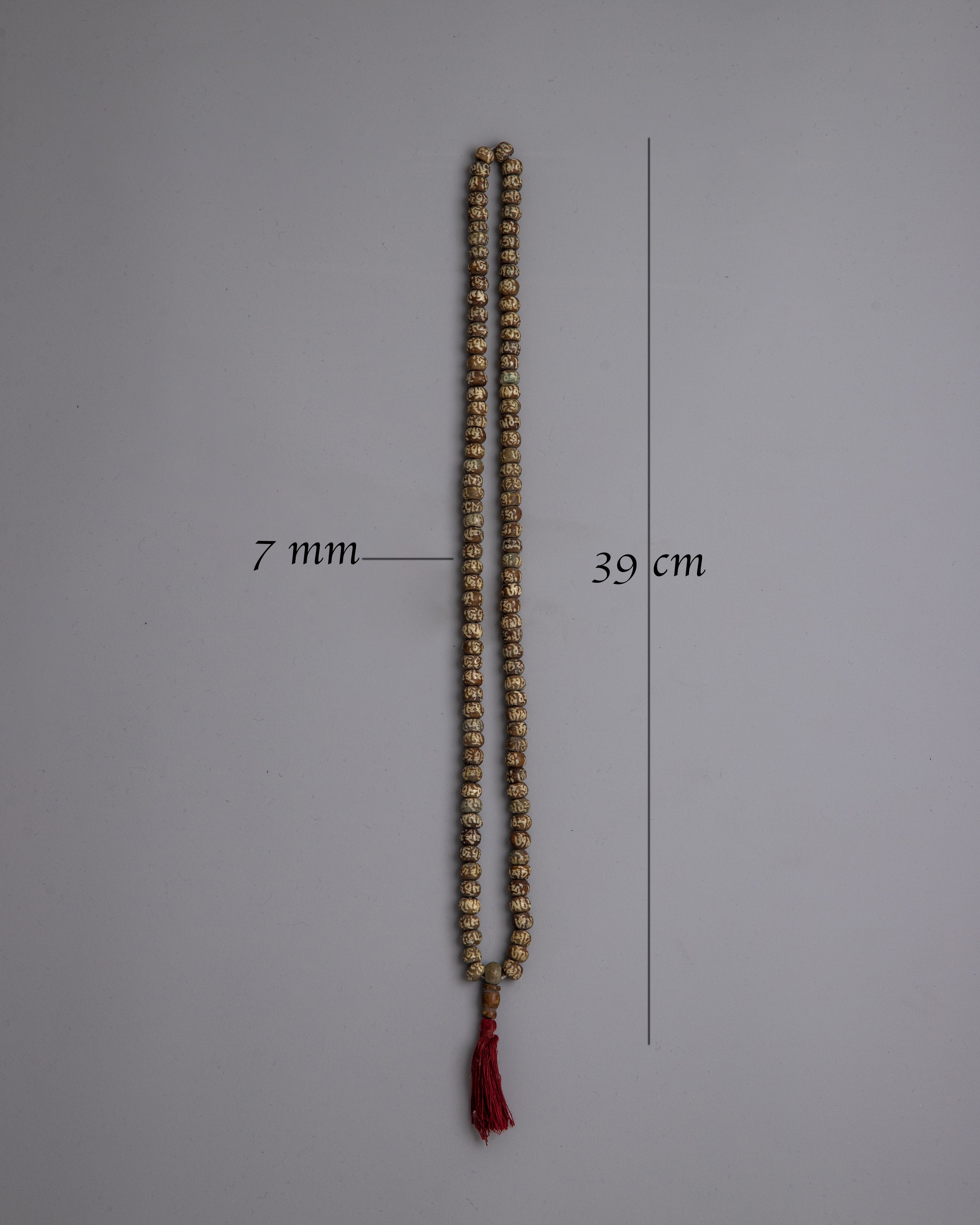 White Bone Mala Beads | Handcrafted Tibetan Buddhist Meditation Necklace