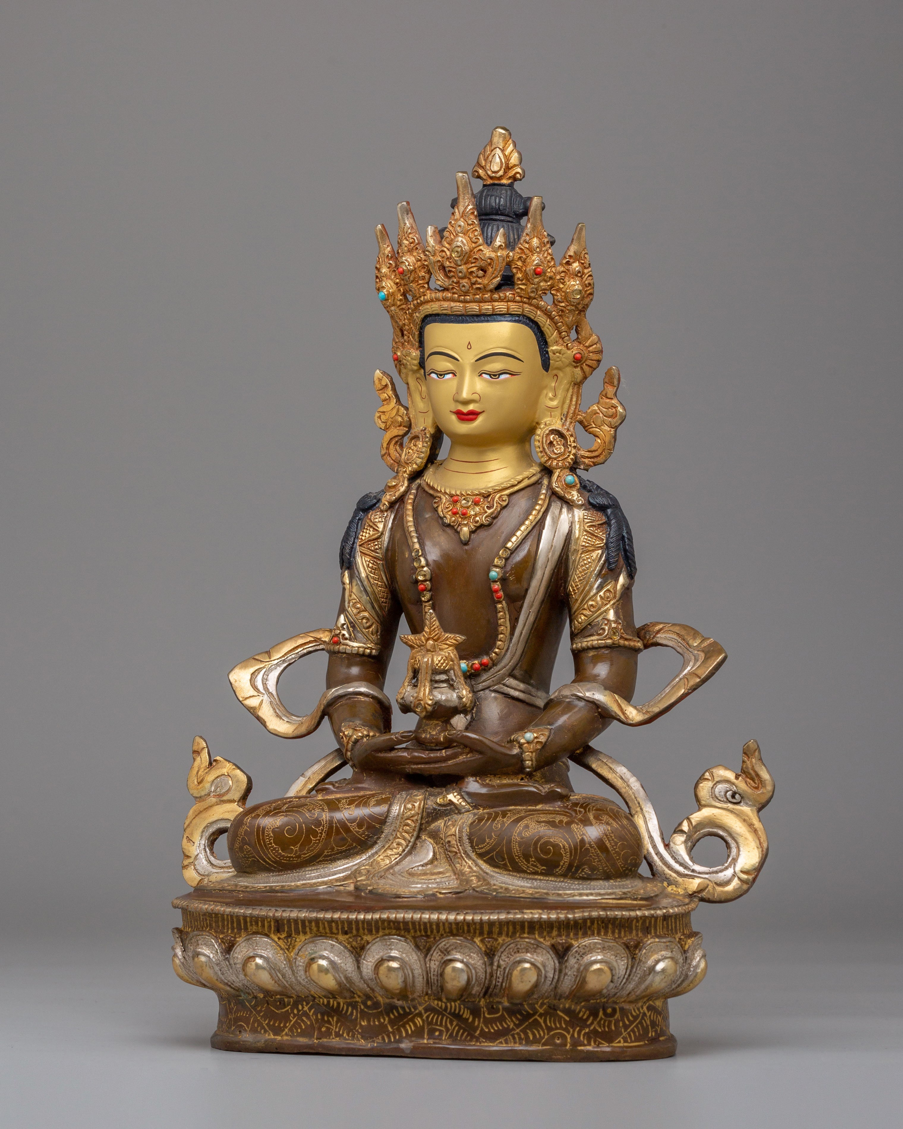 Amitayus Statue for Longevity | Handcrafted Tibetan Buddha Art