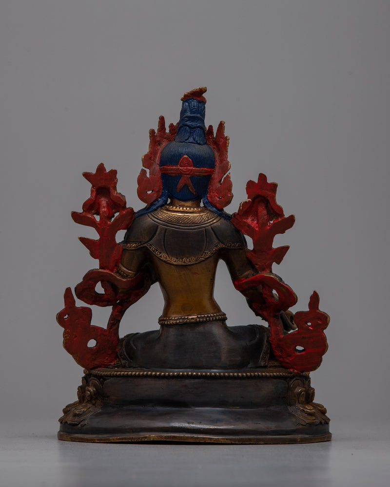 Copper Statue of Green Tara | Sacred Tibetan Buddhist Art for Meditation and Blessings