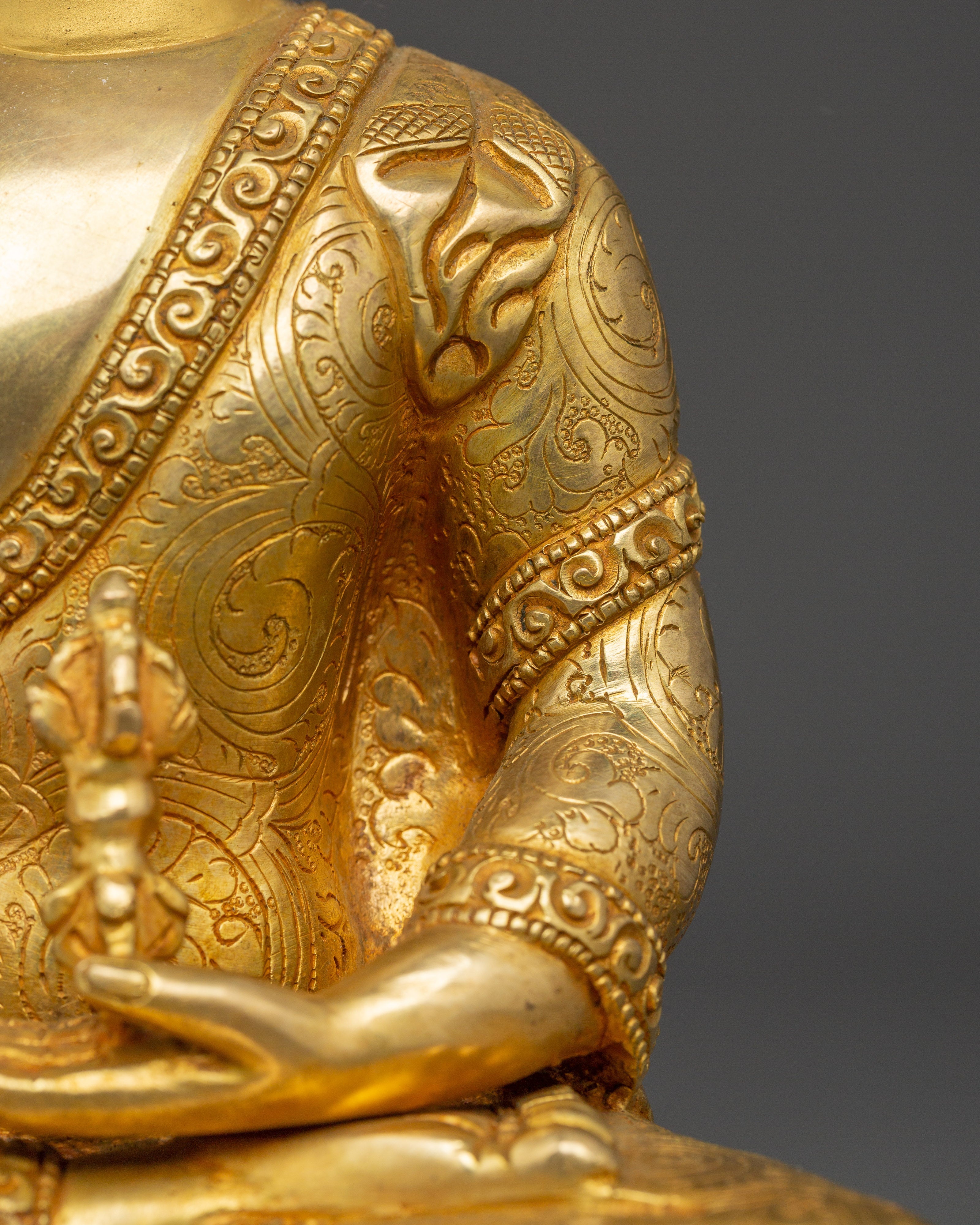Mitrupa Buddha Figurine | Copper Body with Gold Plating
