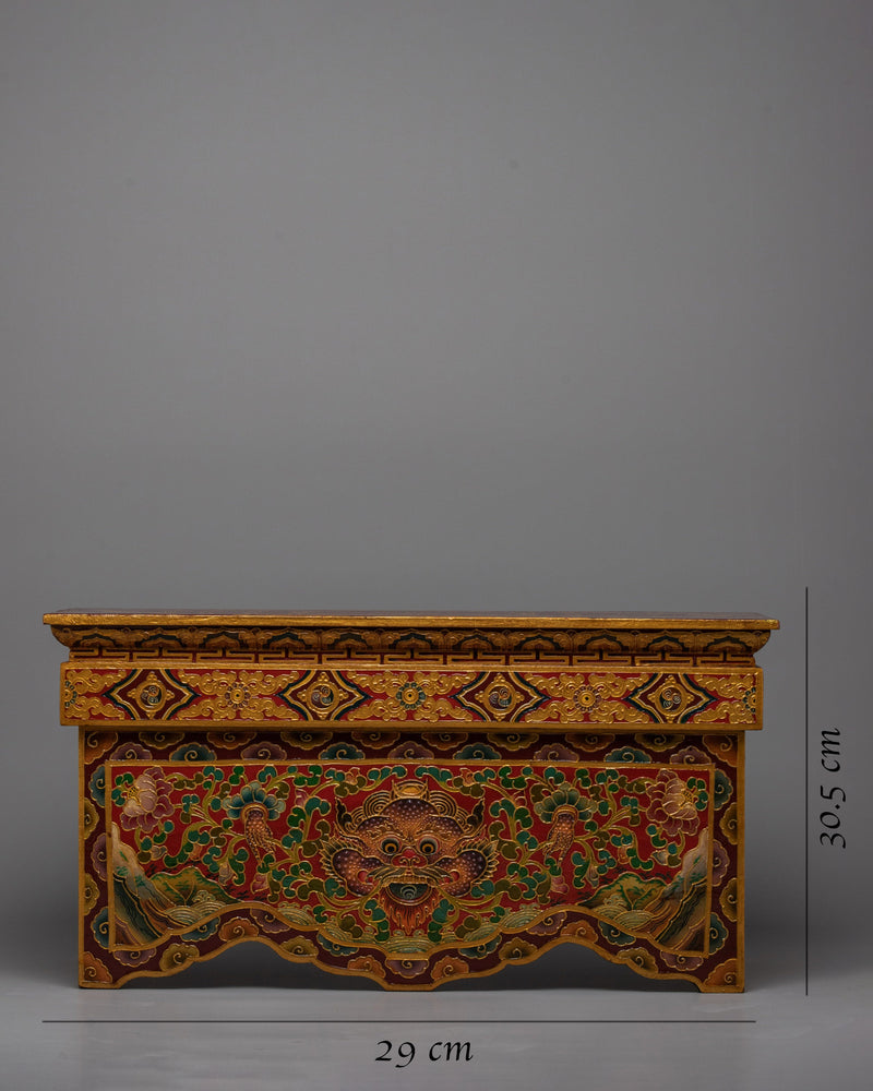 Tibetan Altar Table | Handcrafted Sacred Meditation Furniture