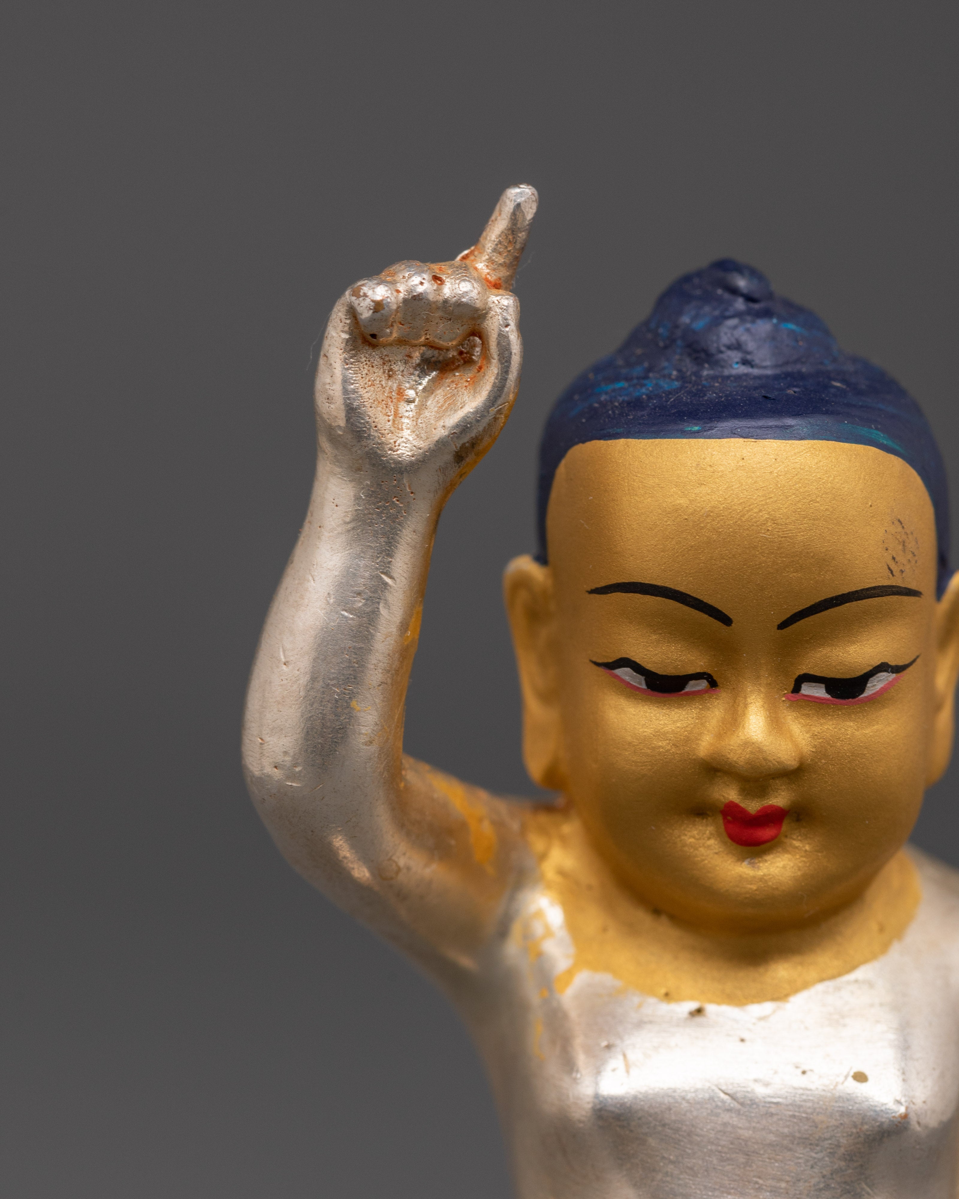 Silver Plated Siddhartha Gautam | Spiritual Buddha Figurine