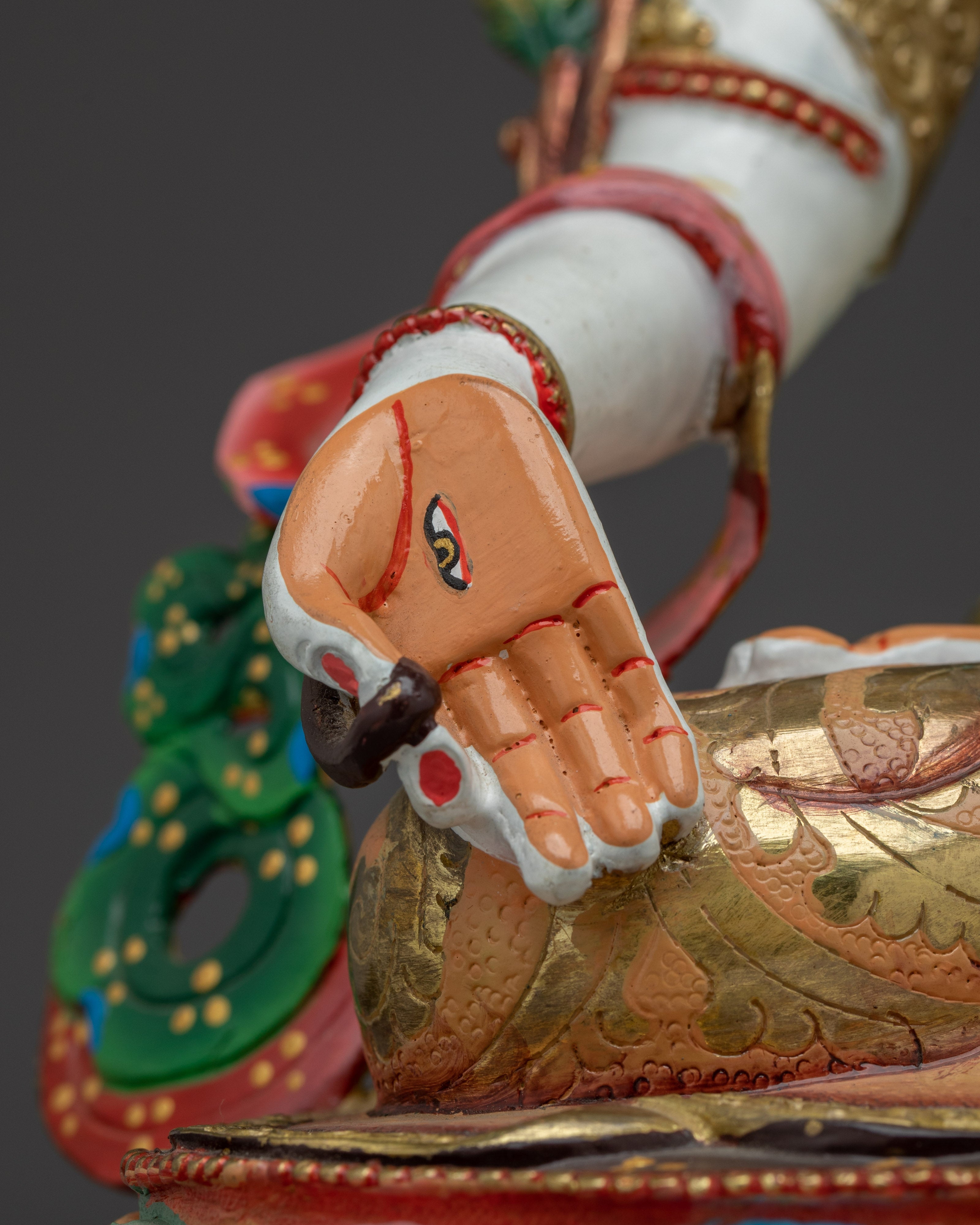 Colorful White Tara Statue | Sita Tara - Tibetan Healing Deity