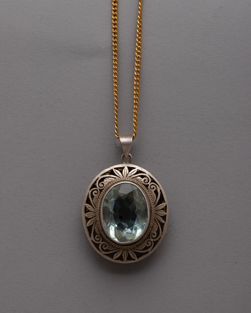 Art Deco Silver Locket | Bold and Beautiful Pendant for Special Occasions