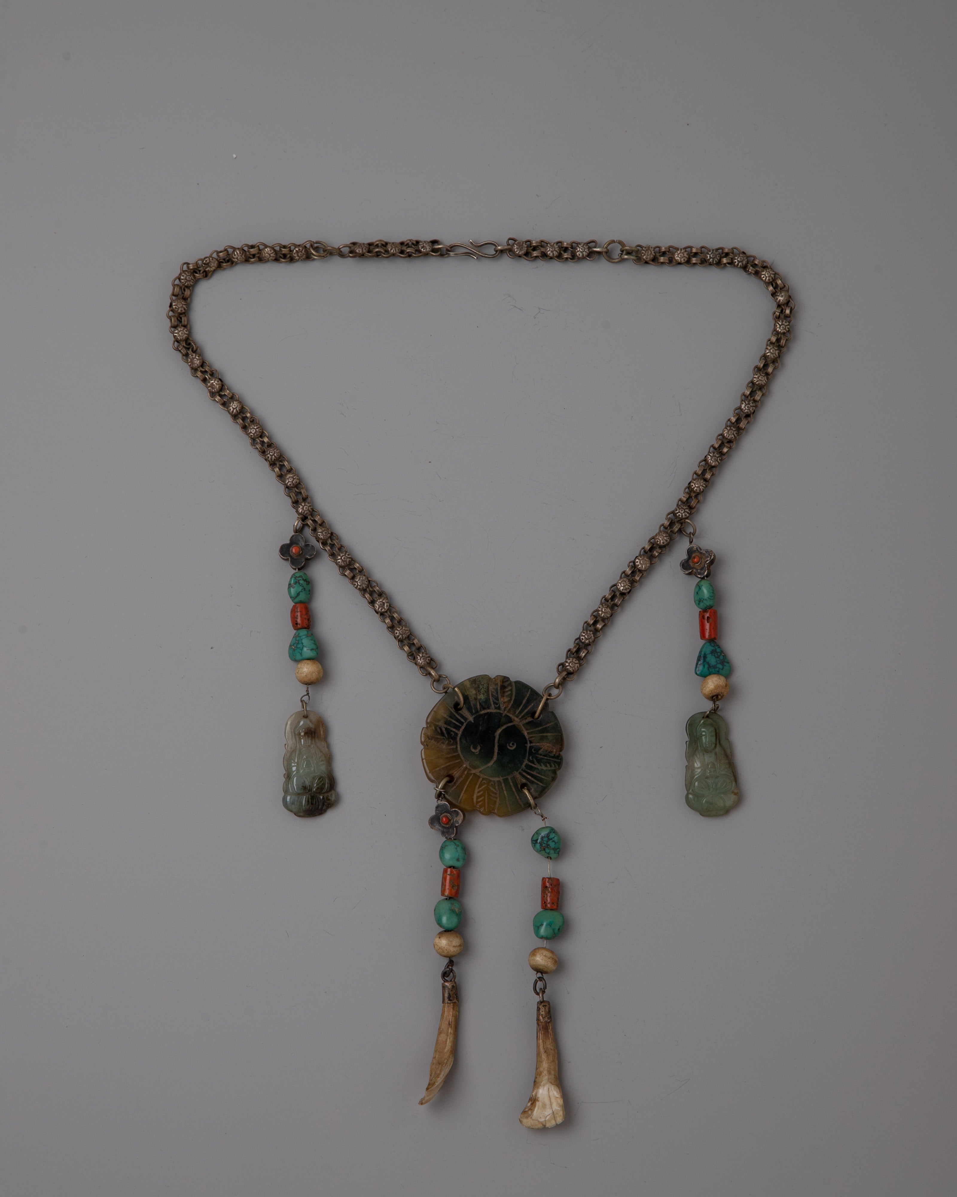 Tibetan Pure Silver Necklace | Handcrafted Artisan Jewelry