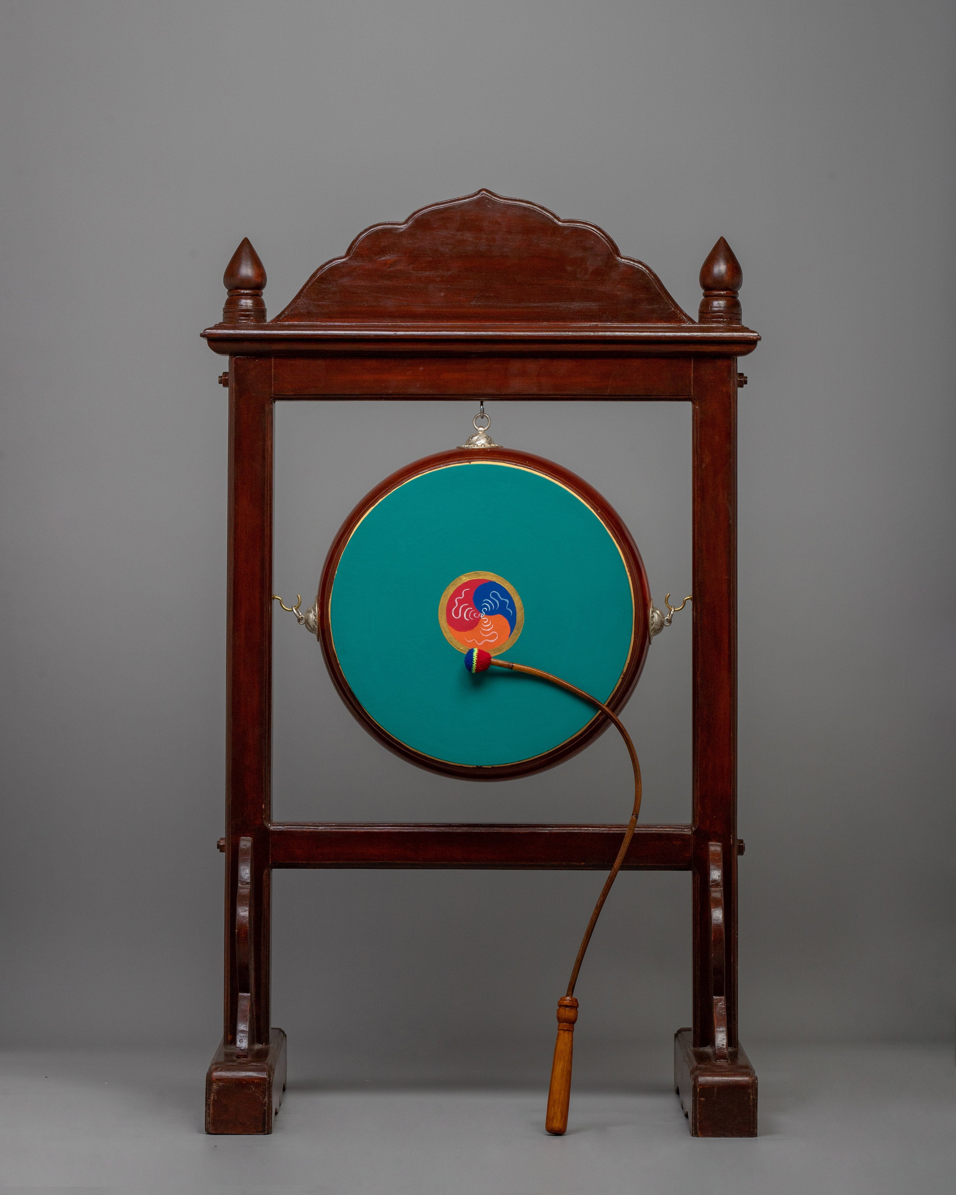 Tibetan Drum Stand | Authentic Stand and Dhyangro for Ceremony