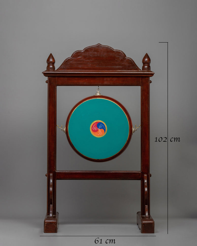 Tibetan Drum Stand | Authentic Stand and Dhyangro for Ceremony