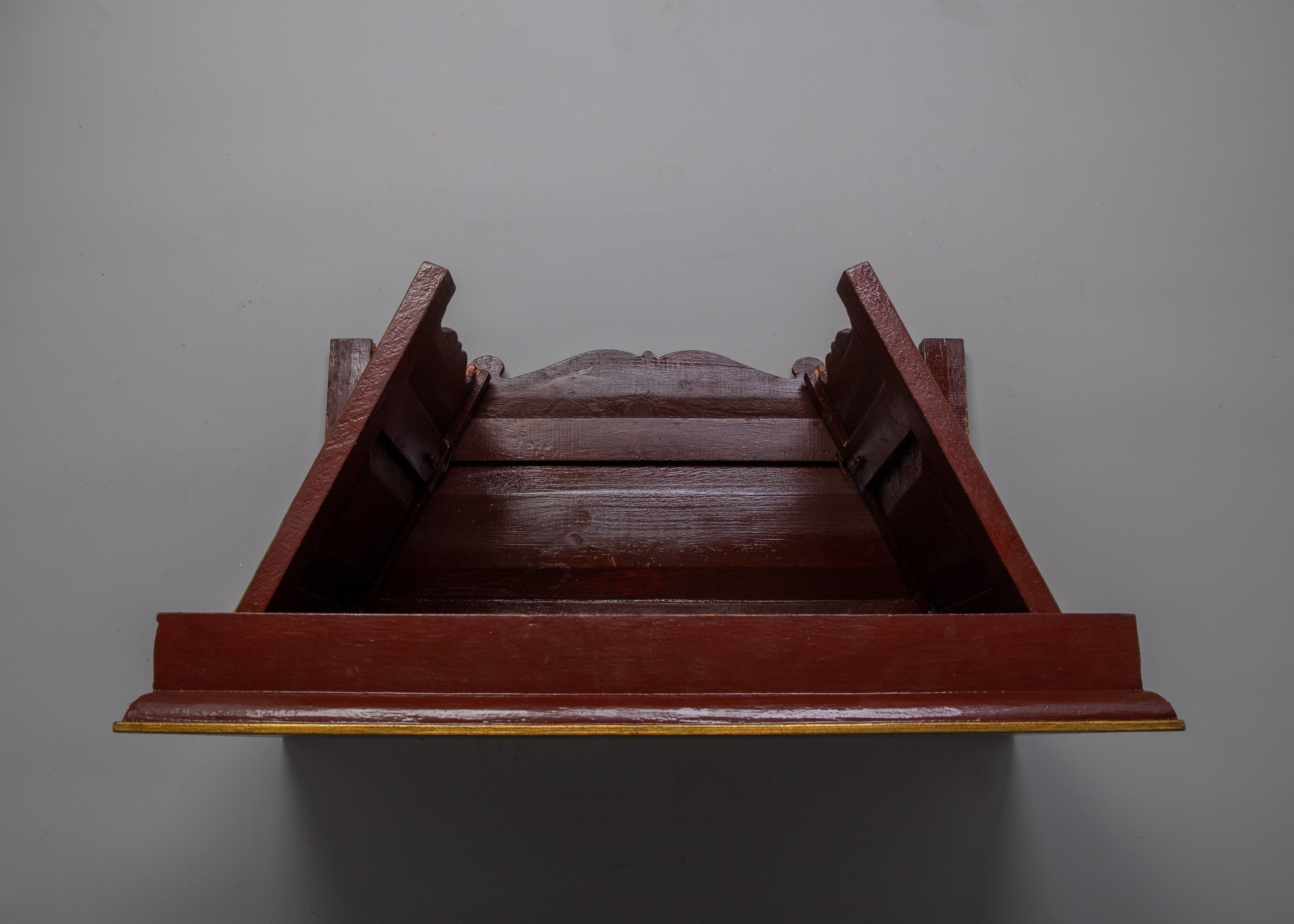 Tibetan Meditation Table | Artisan Crafted Wooden Altar for Spiritual