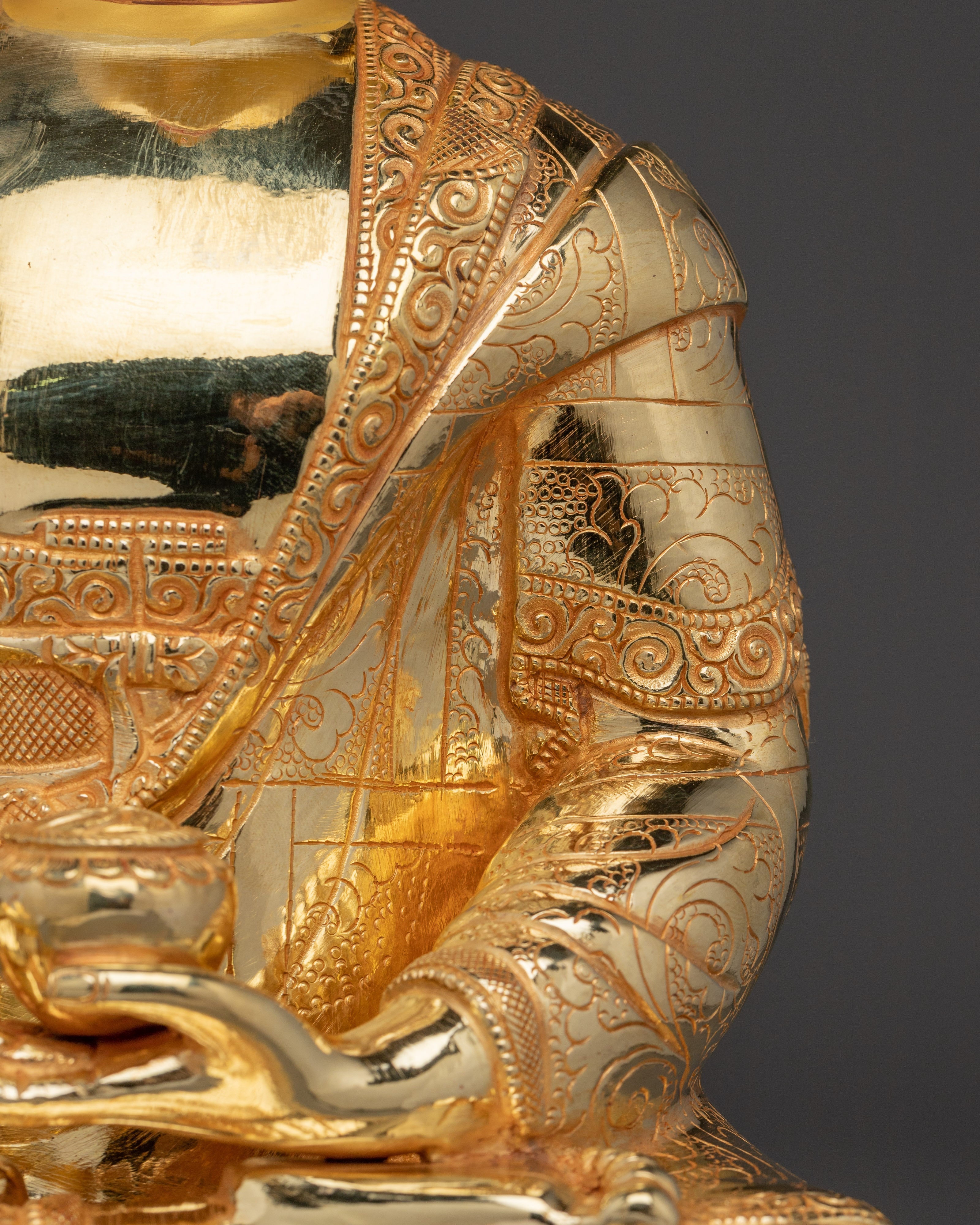 Shakyamuni Buddha Peaceful Copper Artwork | Gautama Buddha Sculpture