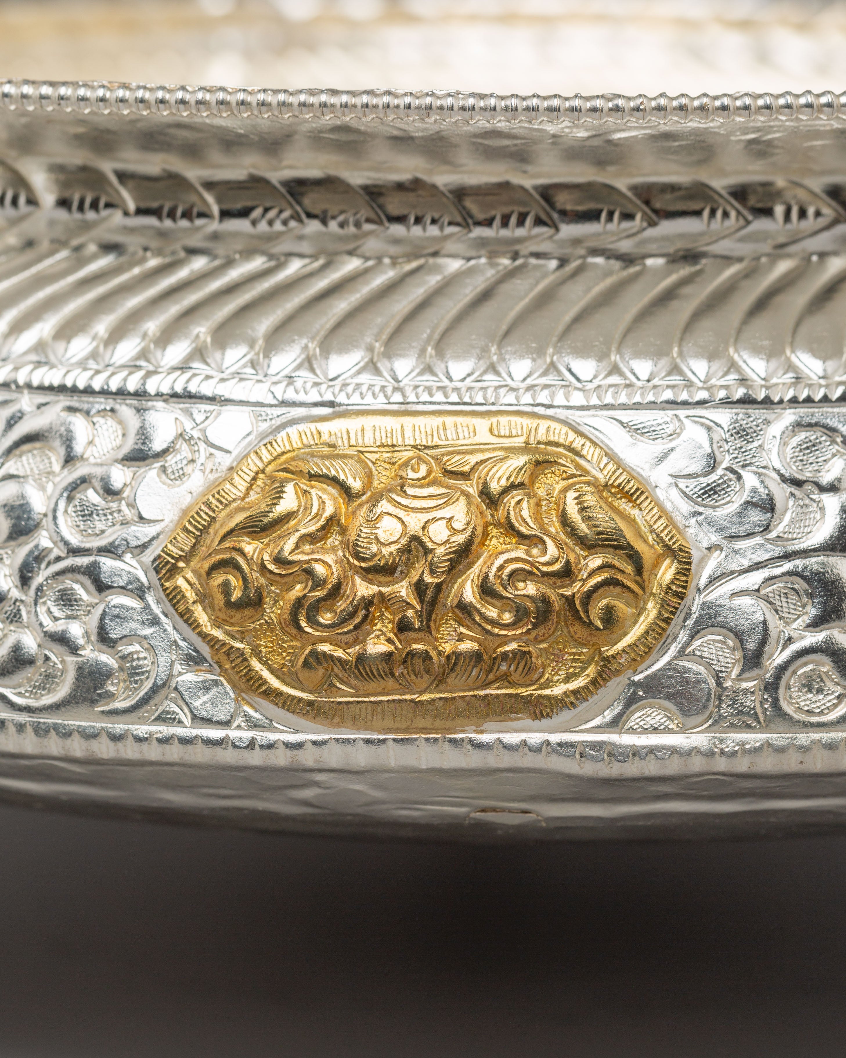 Sacred Silver Plated Khadkulo | Handcrafted Brass Ritual Bowl