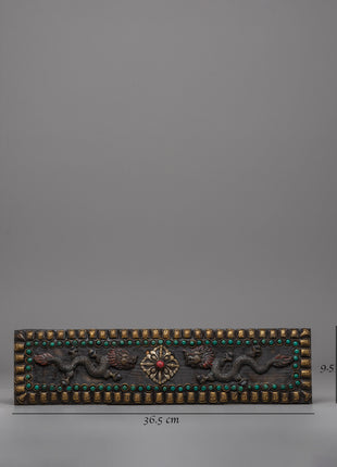Handcrafted Tibetan Book Cover with Dragon Motif | Perfect for Spiritual Decor