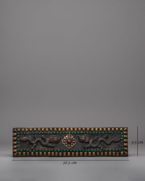 Handcrafted Tibetan Book Cover with Dragon Motif | Perfect for Spiritual Decor