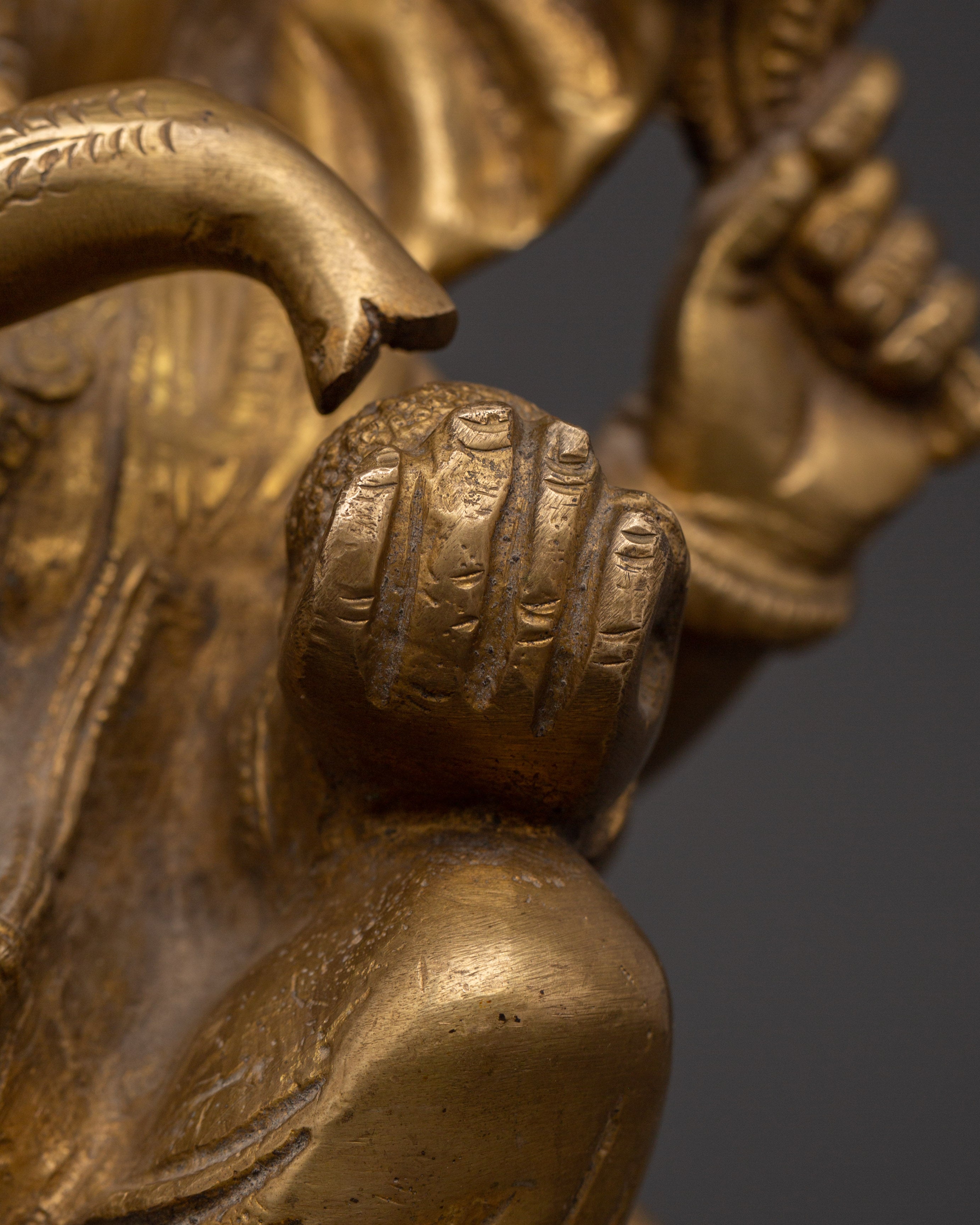 Sacred Ganesha Sculpture | Hindu Deity of Wisdom & Prosperity