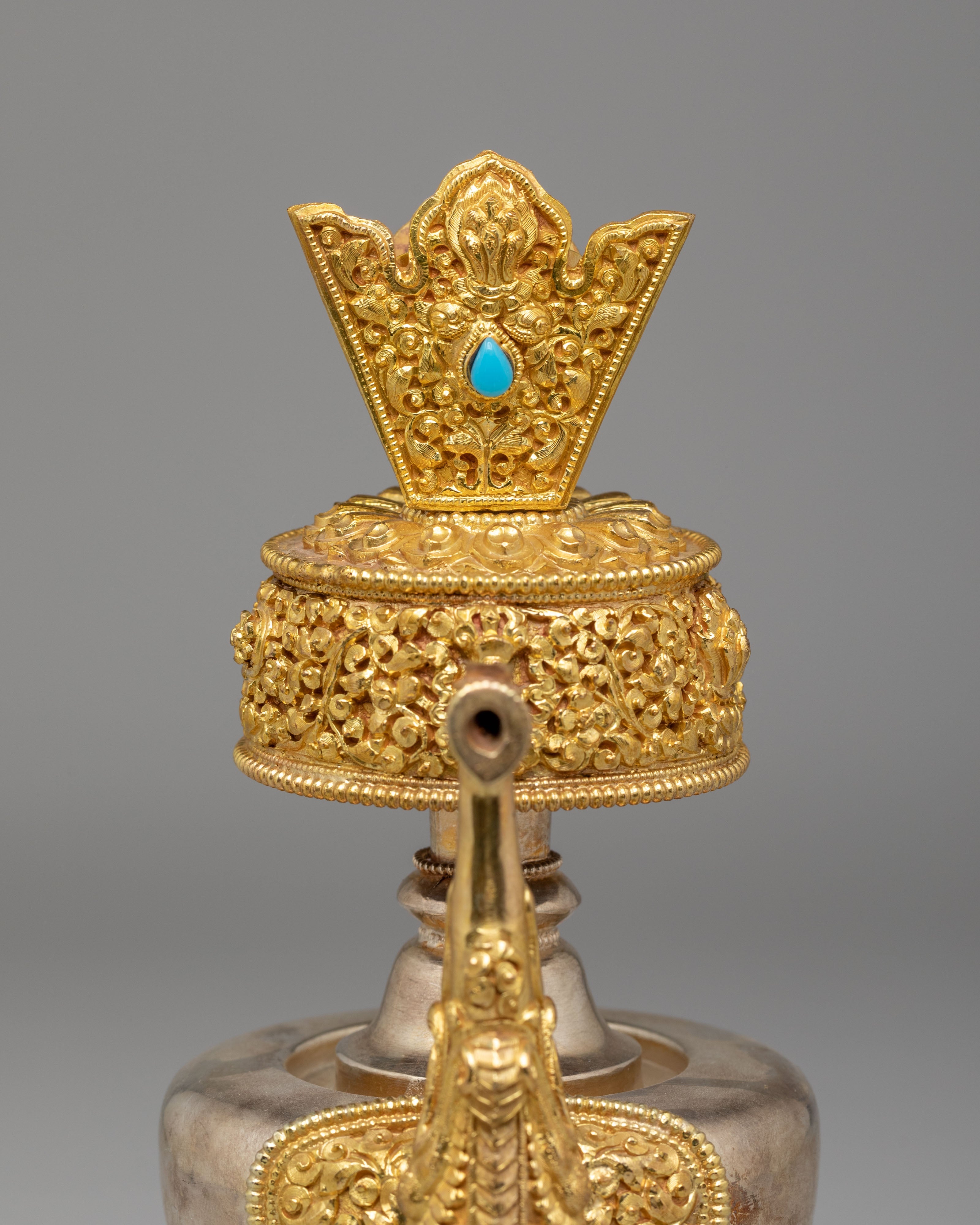 Spiritual Handcrafted Ritual Bhumba Set | Gold and Silver Plated Bhumba